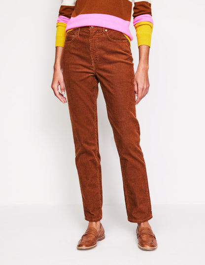 5 Pocket Cord Slim Jeans-Autumn Brown