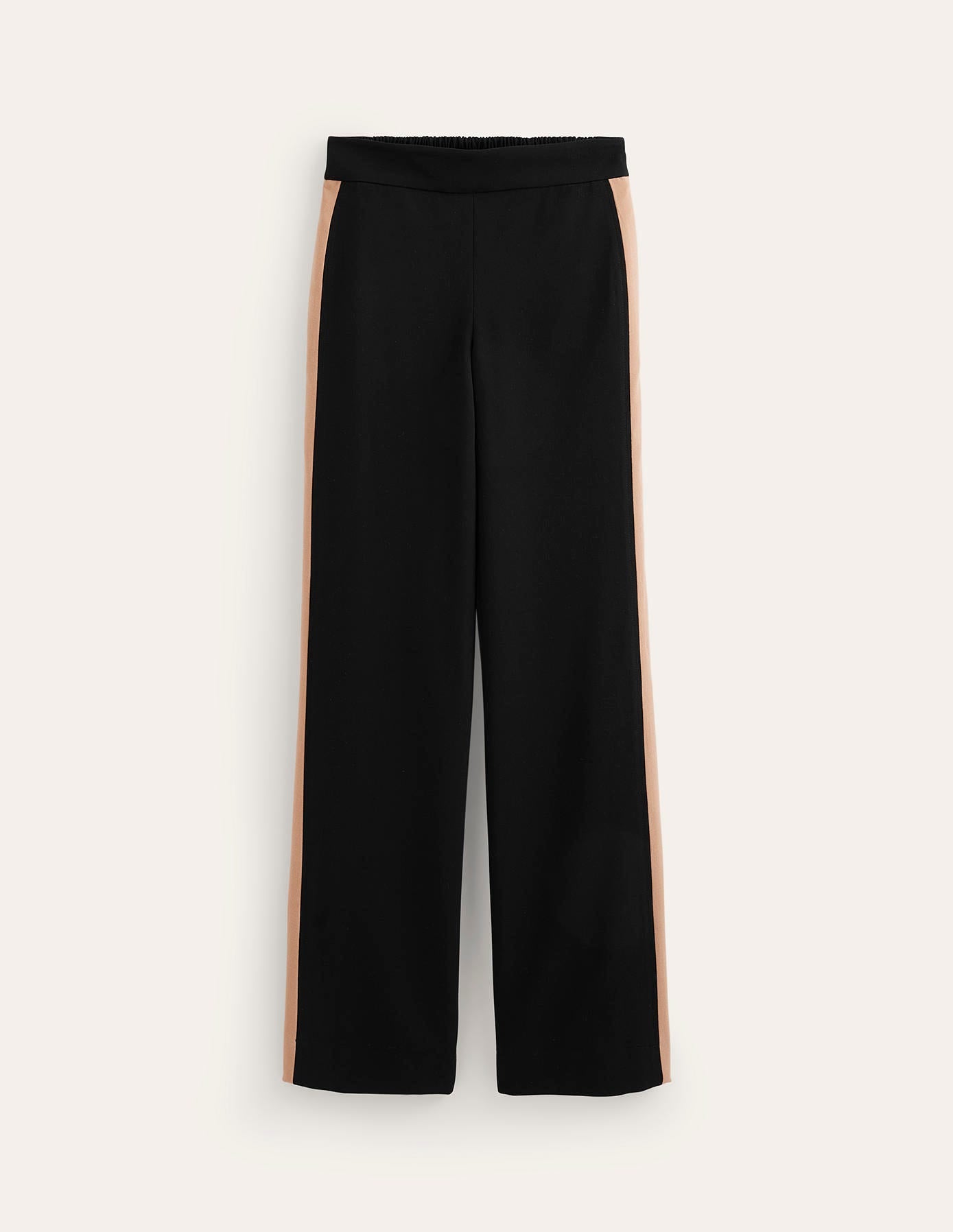 Side Stripe Pull-on Pants-Black with Camel Stripe - Image 5