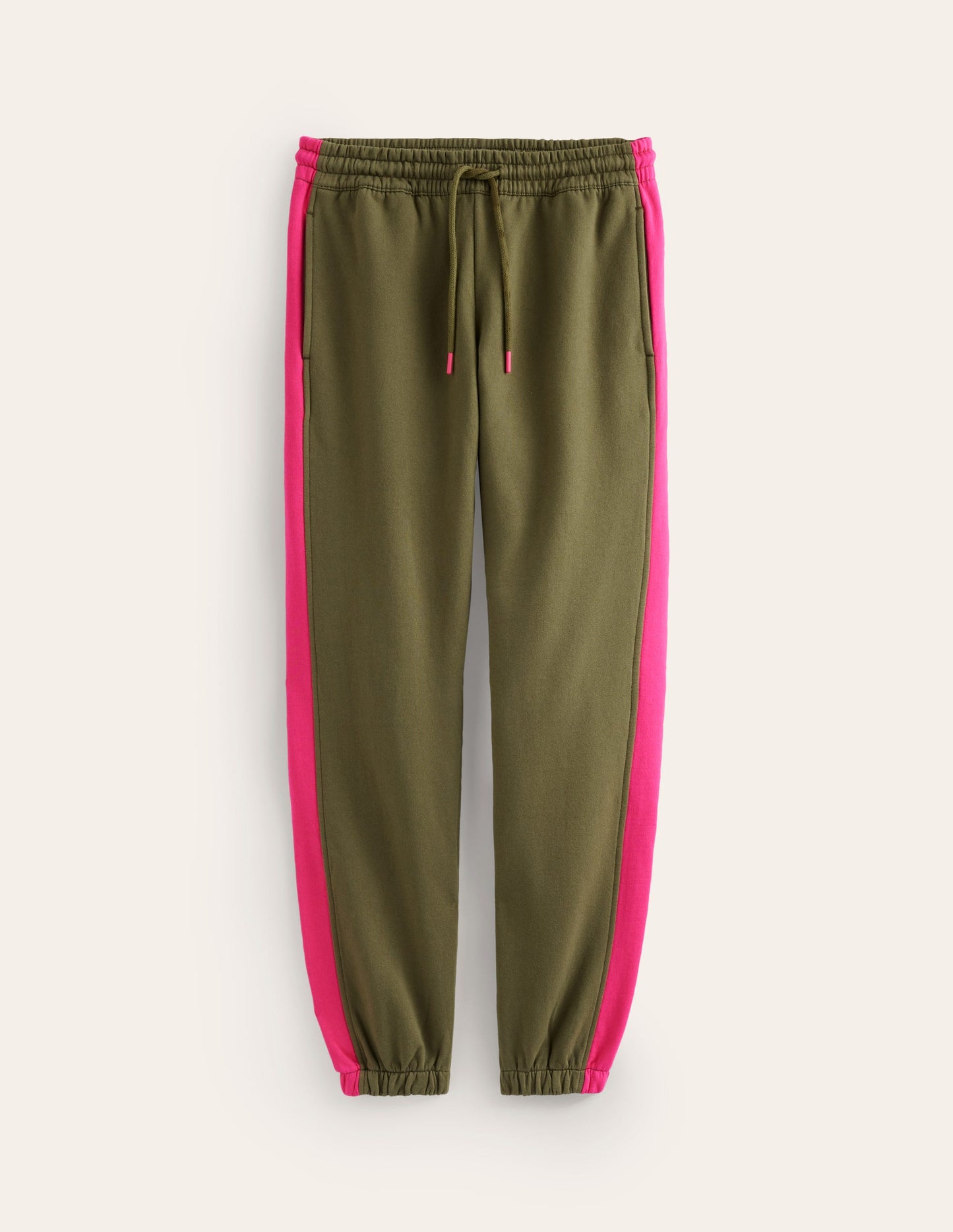 Side Panel Sweatpants-Khaki