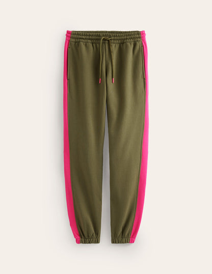 Side Panel Sweatpants-Khaki