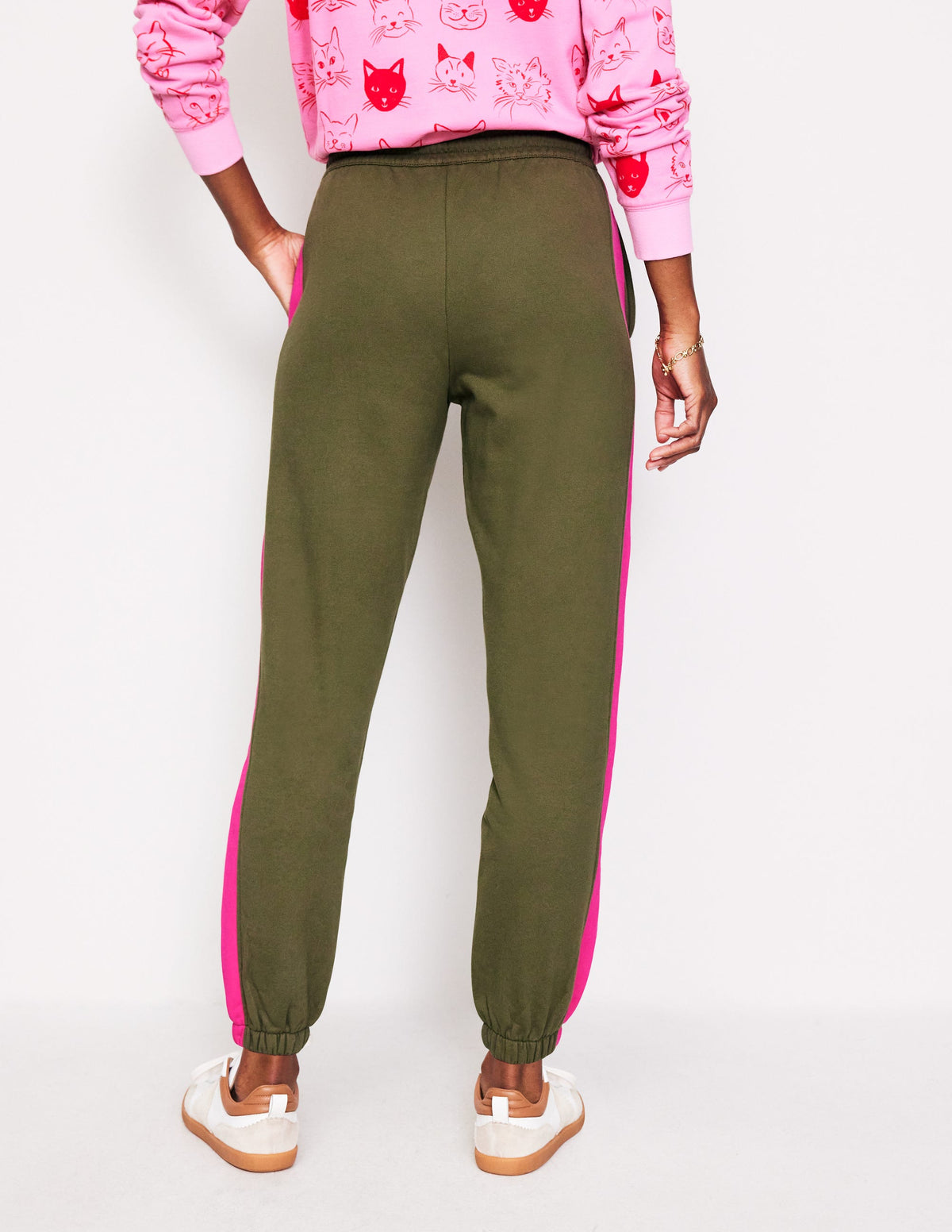 Side Panel Sweatpants-Khaki - Image 3