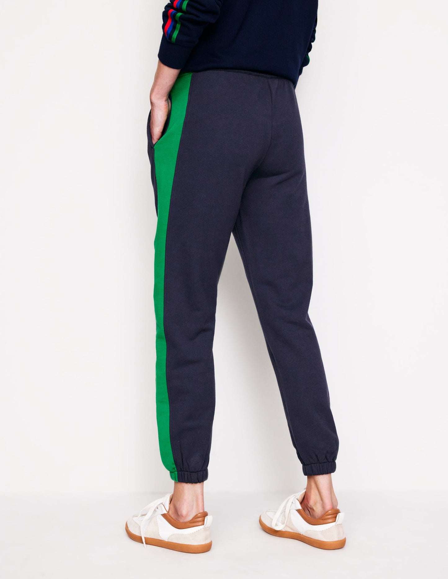 Side Panel Sweatpants-Navy