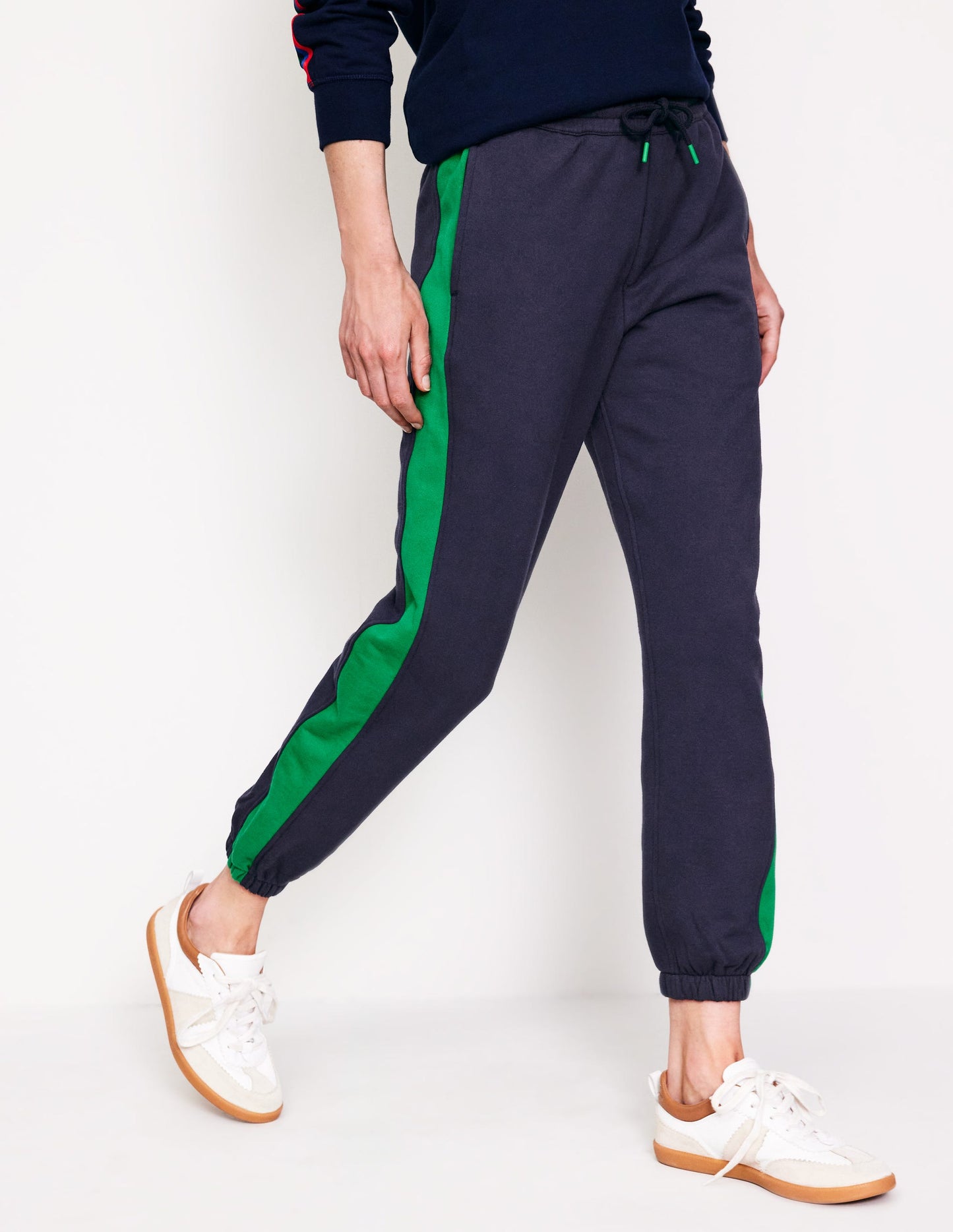 Side Panel Sweatpants-Navy