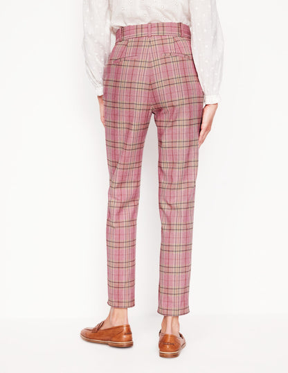 Kew Checked Pants-Pink Check