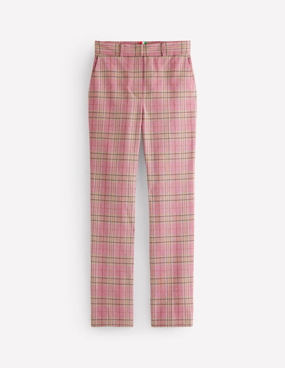 Kew Checked Pants-Pink Check