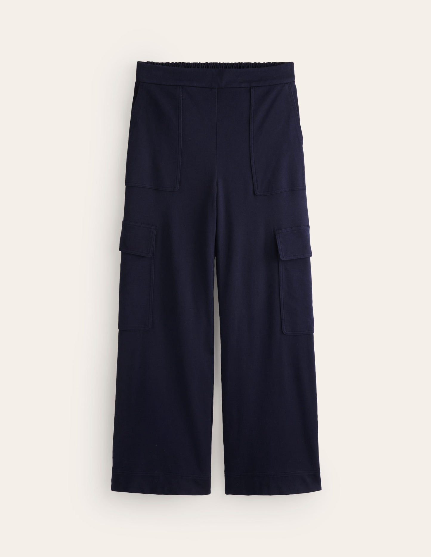 Ponte Twill Pull-on Pants-Navy