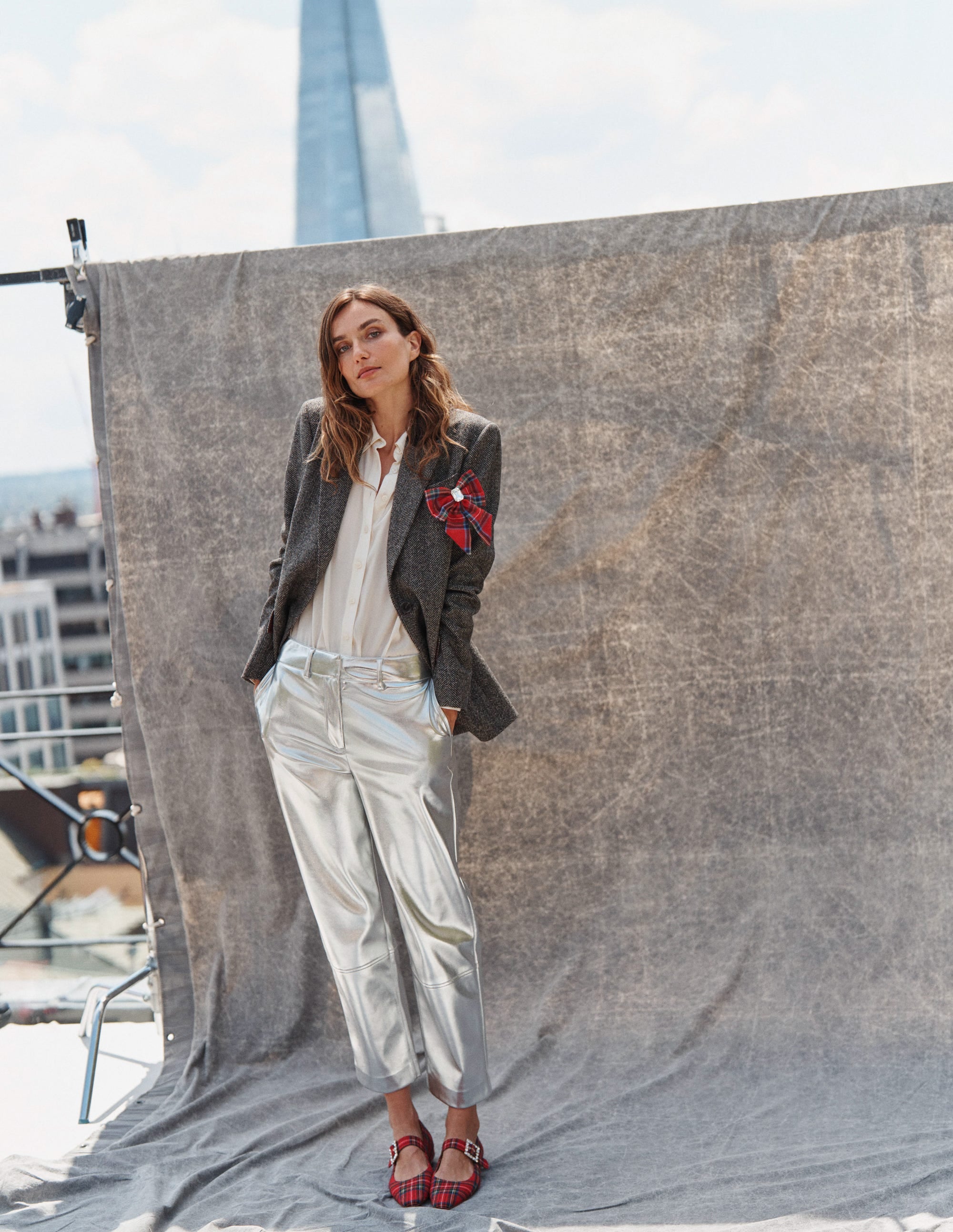 Tapered PU Pants-Silver - Image 5