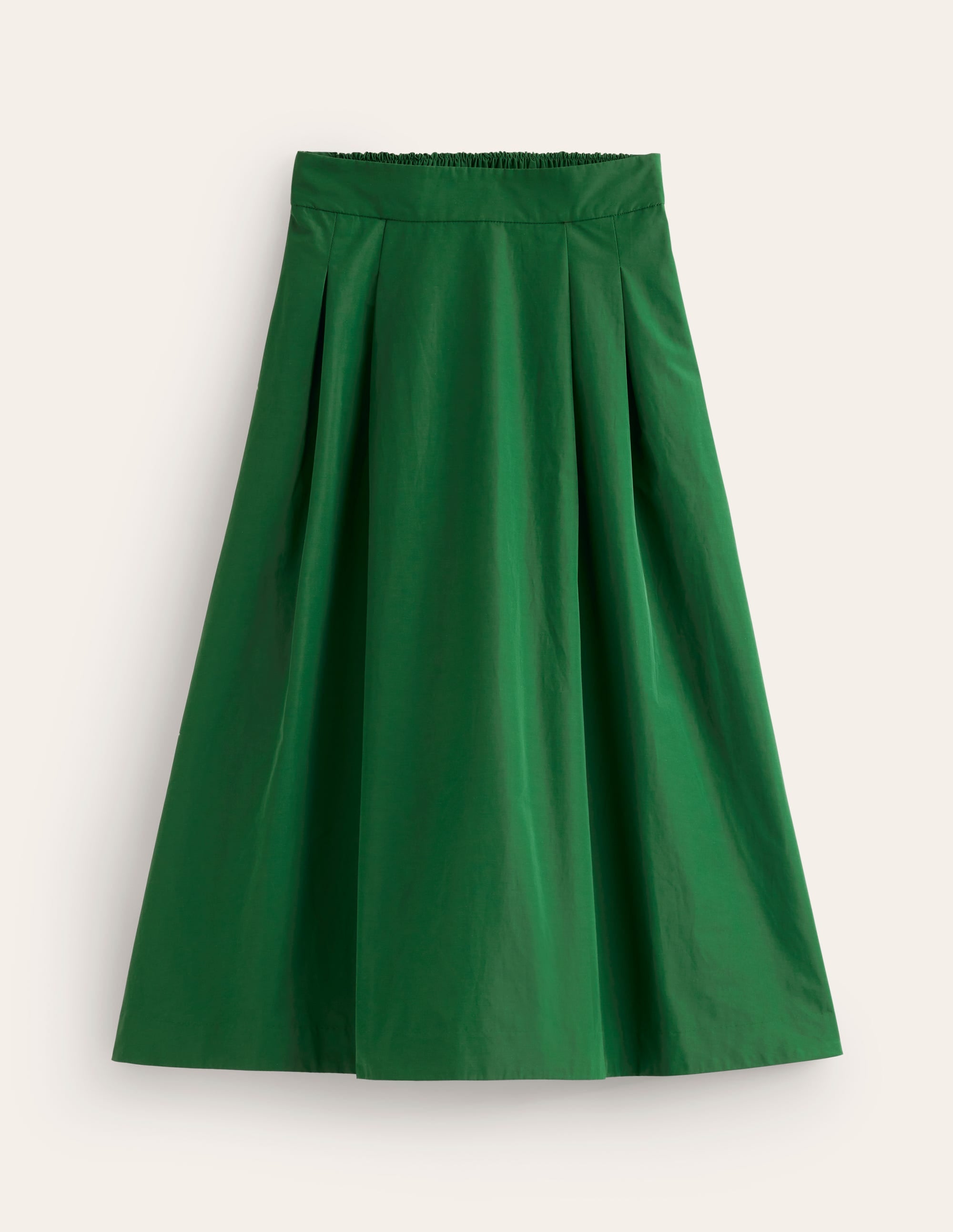Isabella Taffeta Midi Skirt-Pine - Image 6