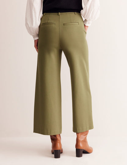Ponte Wide Leg Culottes-Oregano-3