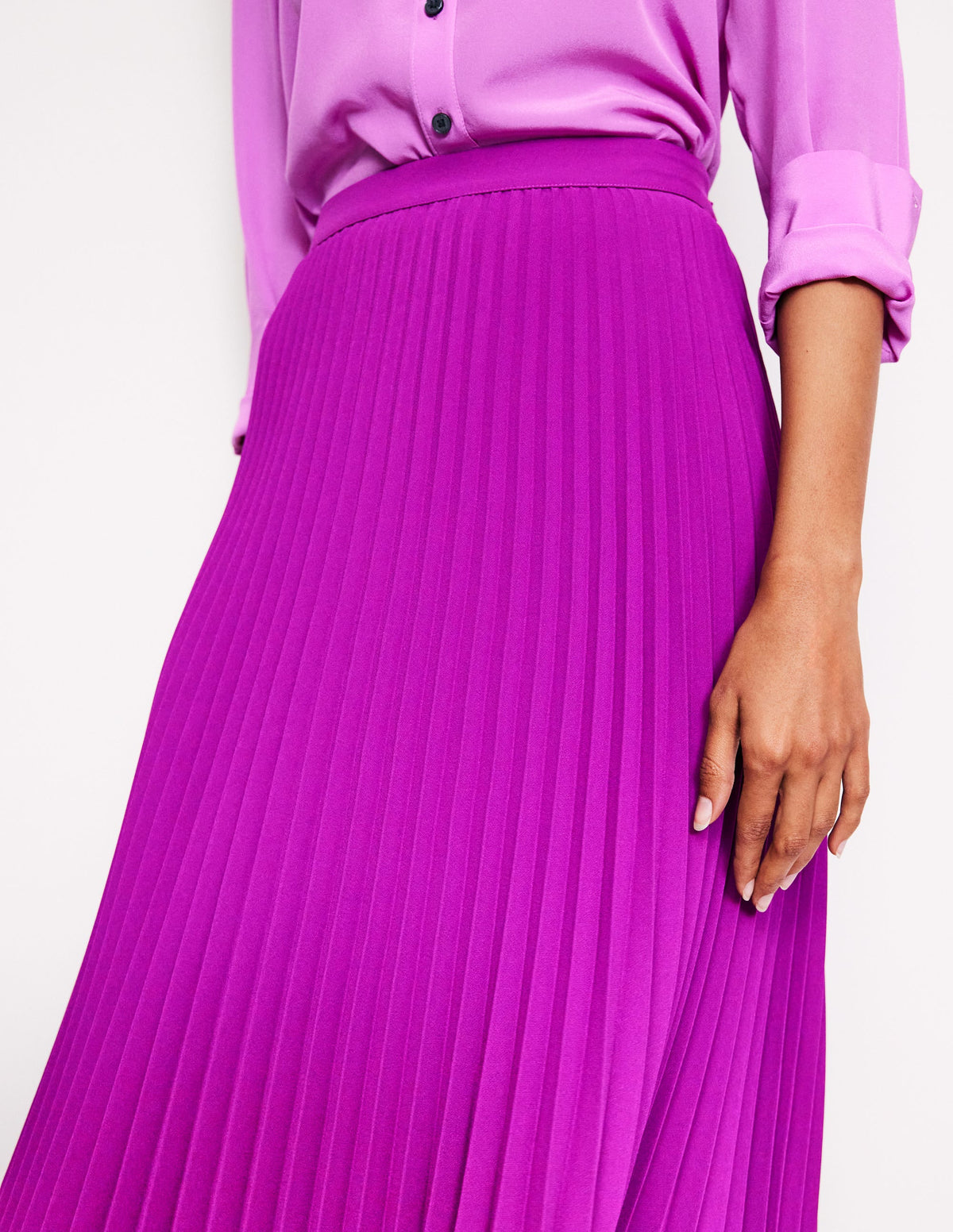 Camilla Pleated Midi Skirt-Regal Purple - Image 2
