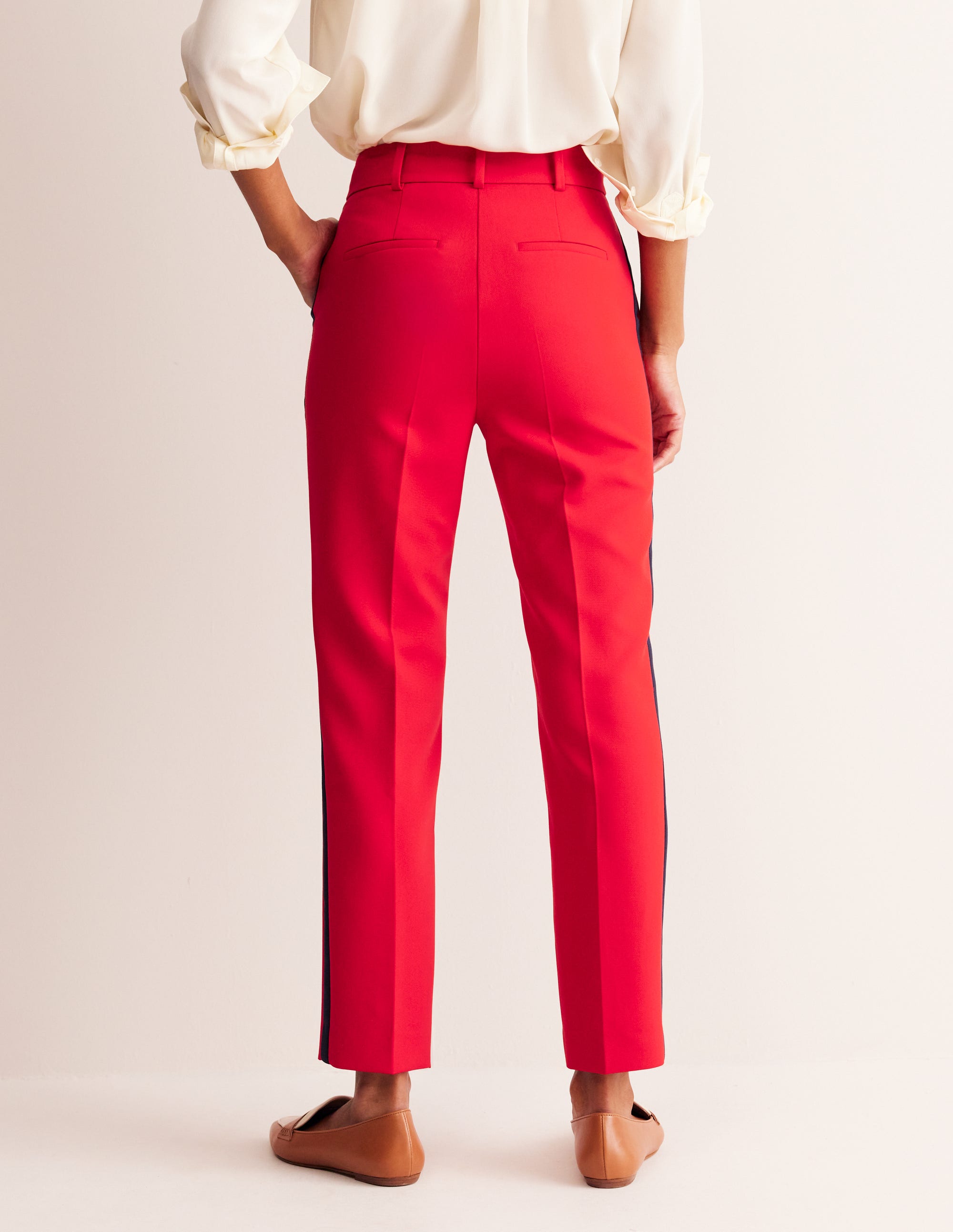 Kew Side Stripe Pants-Red /Navy Side Stripe - Image 3