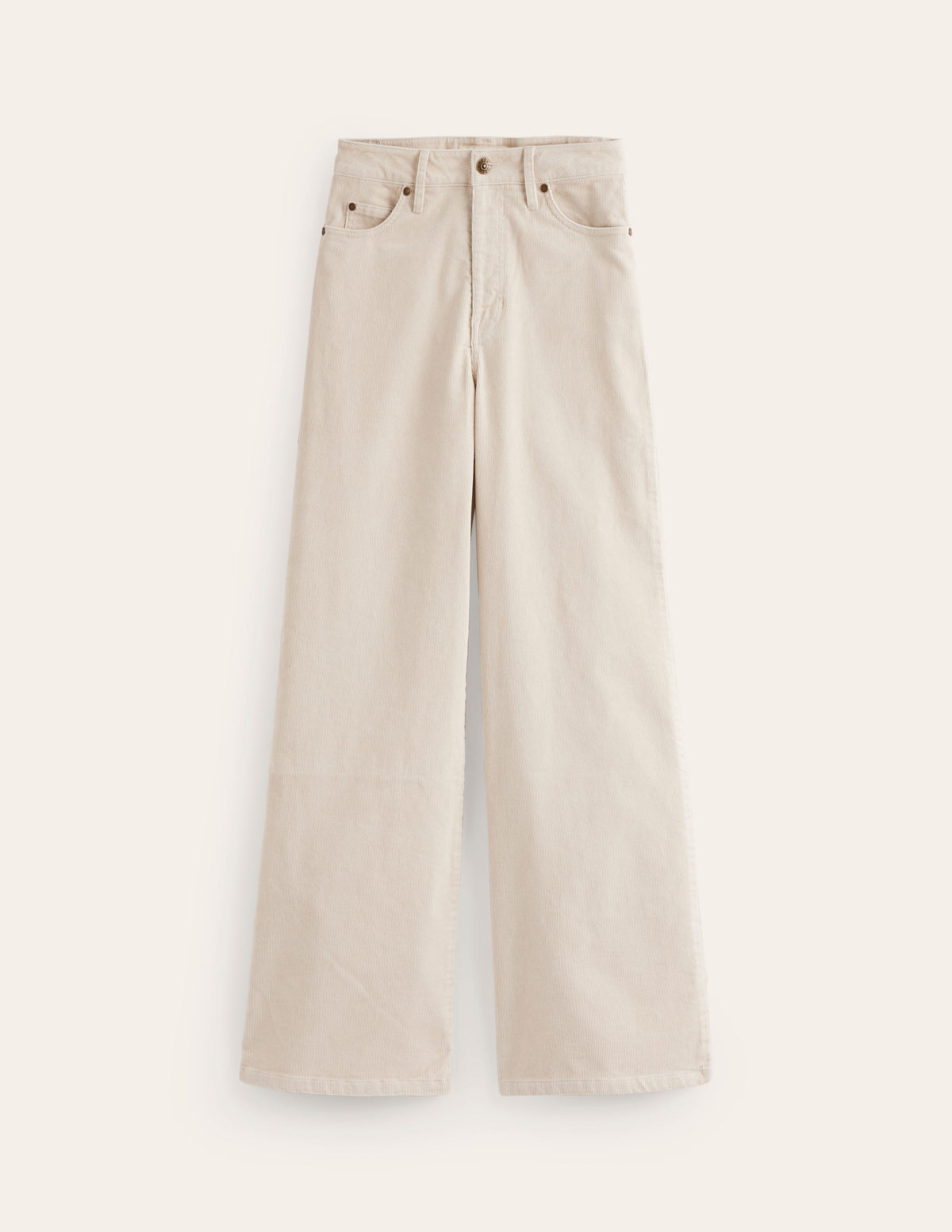 5 Pocket Cord Wide Jeans-Vanilla - Image 6