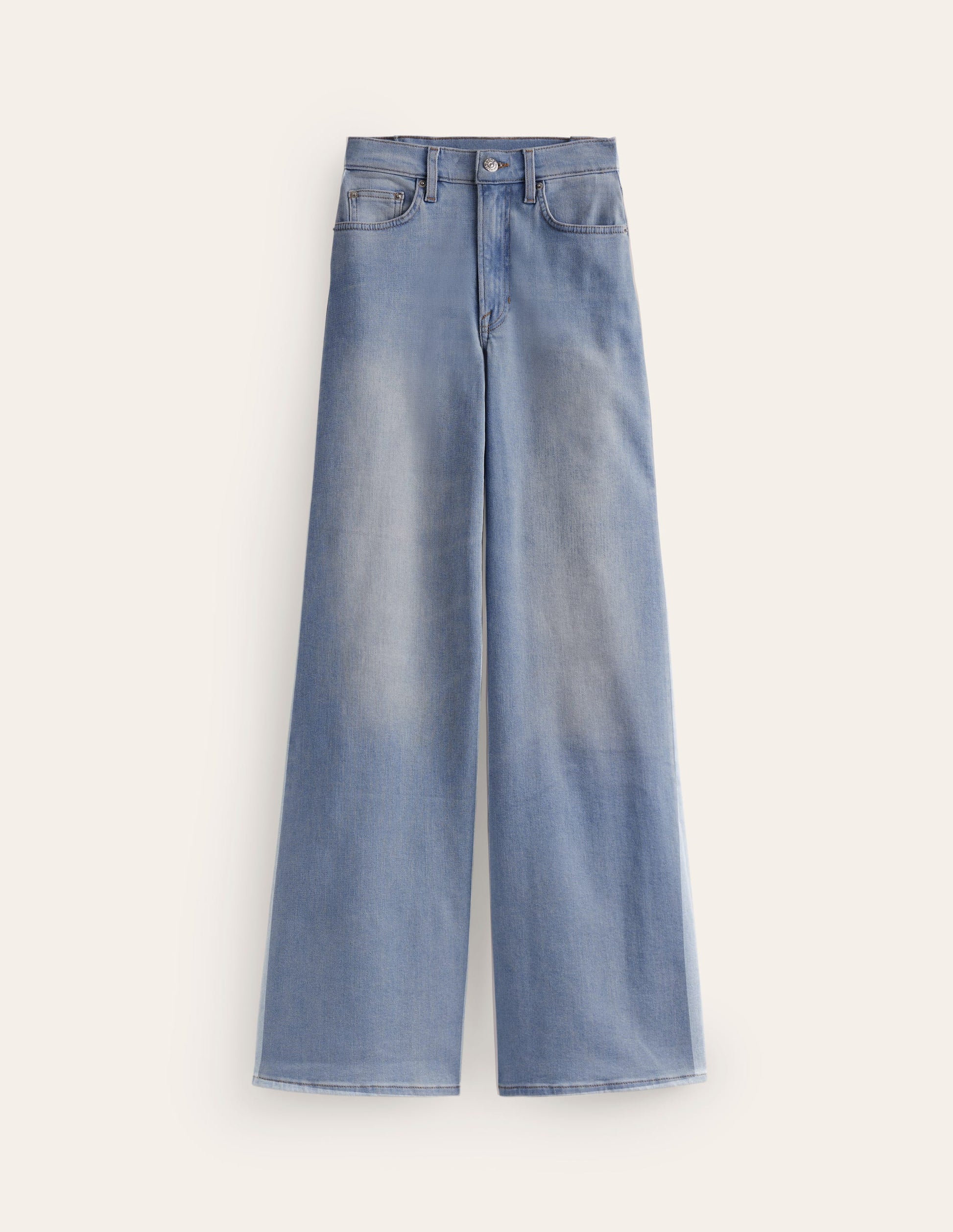 High Rise Wide Leg Jeans-Light Vintage-13