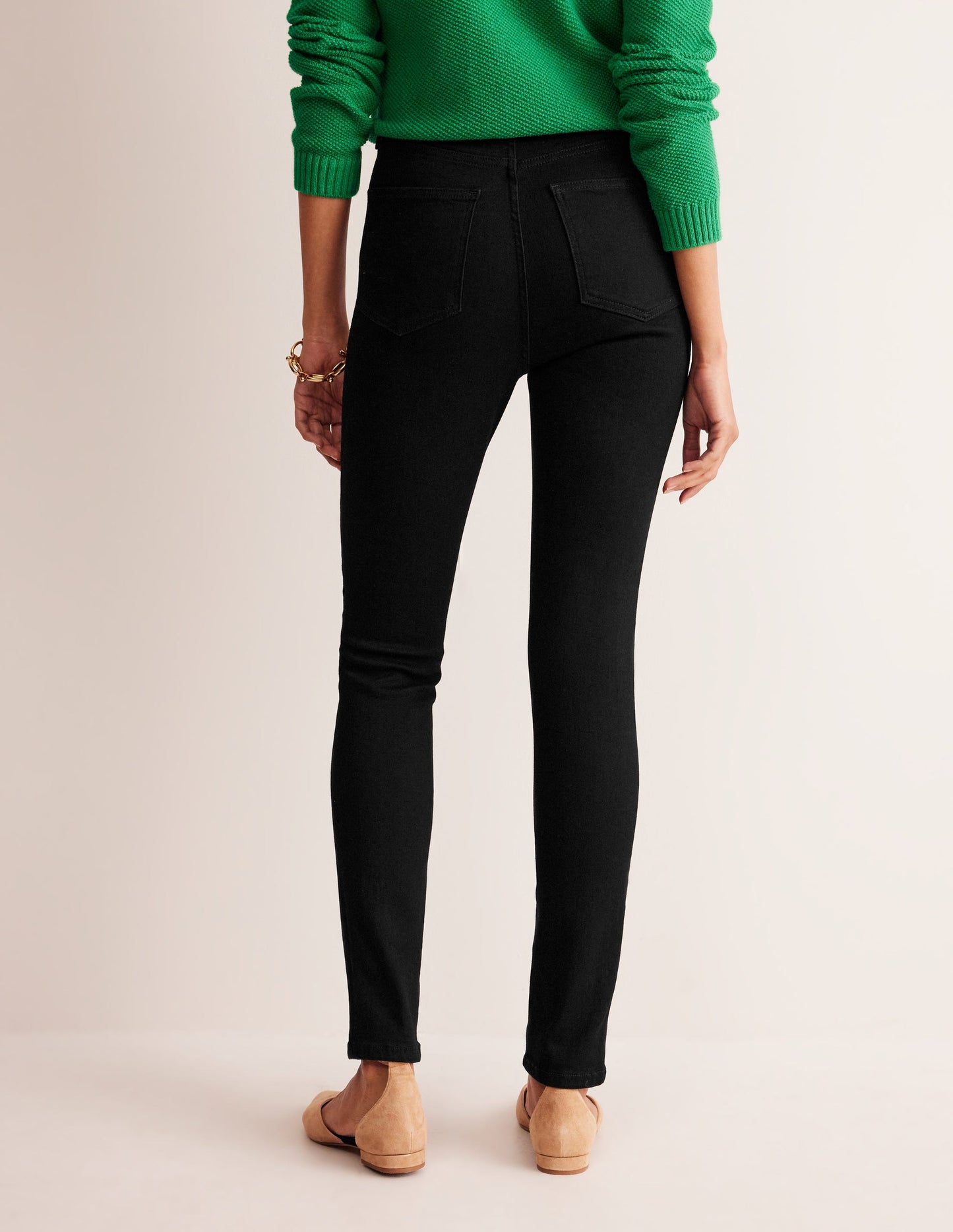 High Rise Skinny Jeans-Black