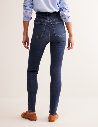 High Rise Skinny Jeans-Mid Wash