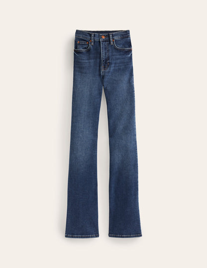 High Rise Slim Flare Jeans-Mid Vintage