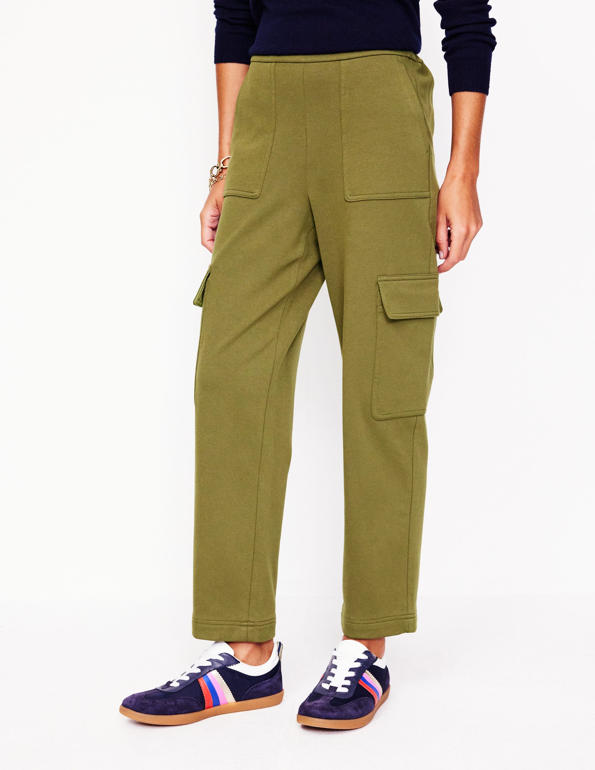 Ponte Twill Tapered Pants-Oregano - Image 4