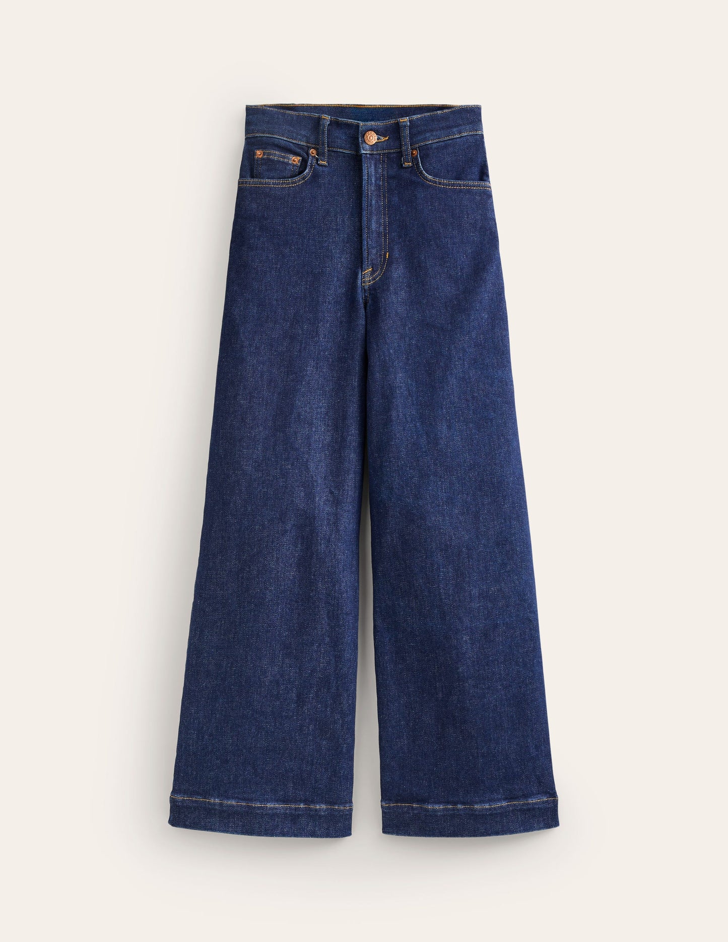 High Rise Wide Crop Jeans-Indigo Rinse