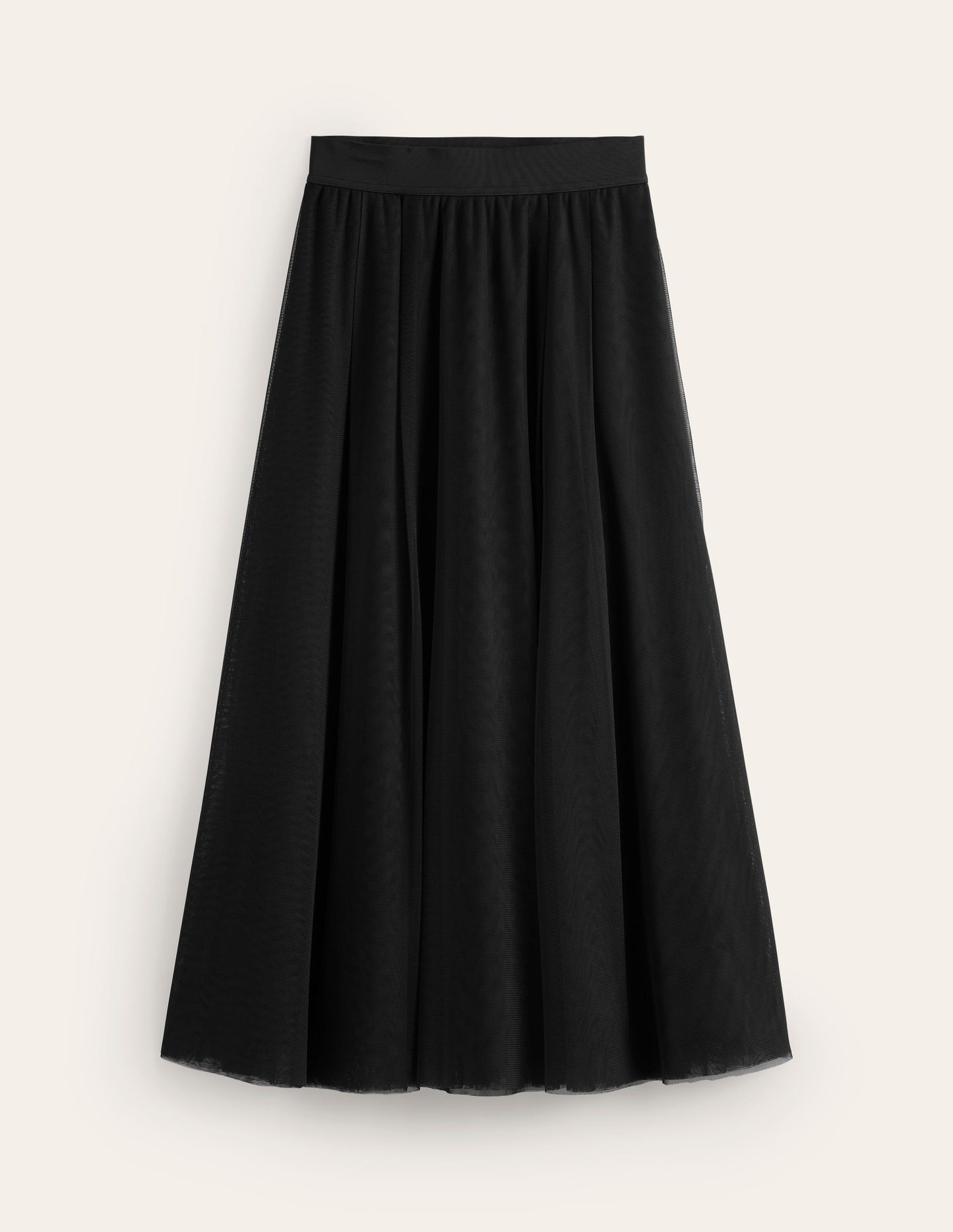 Isabella Tulle Midi Skirt-Black