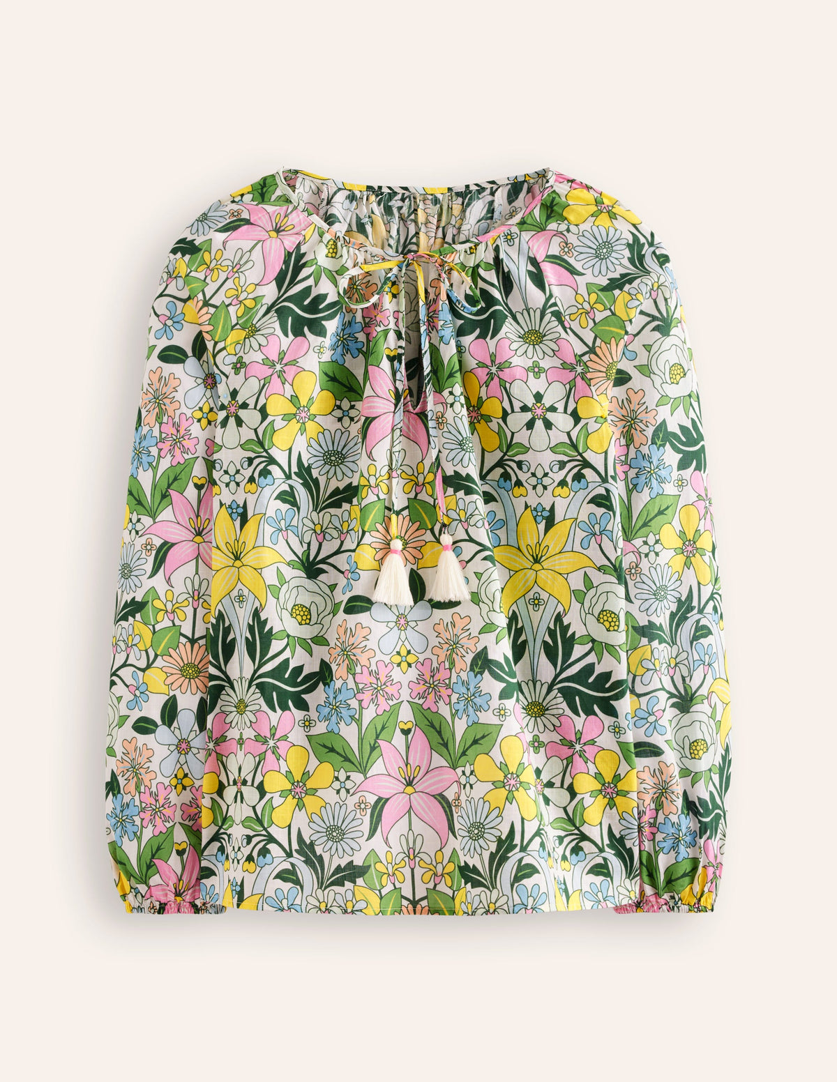 Serena Cotton Blouse-Multi, Wildflower Daisy-6