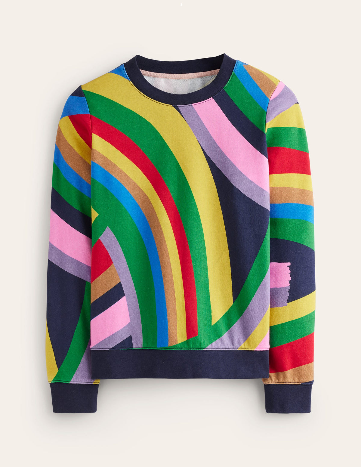 Hannah Printed Sweatshirt-Multi, Abstract Rainbow - Image 6