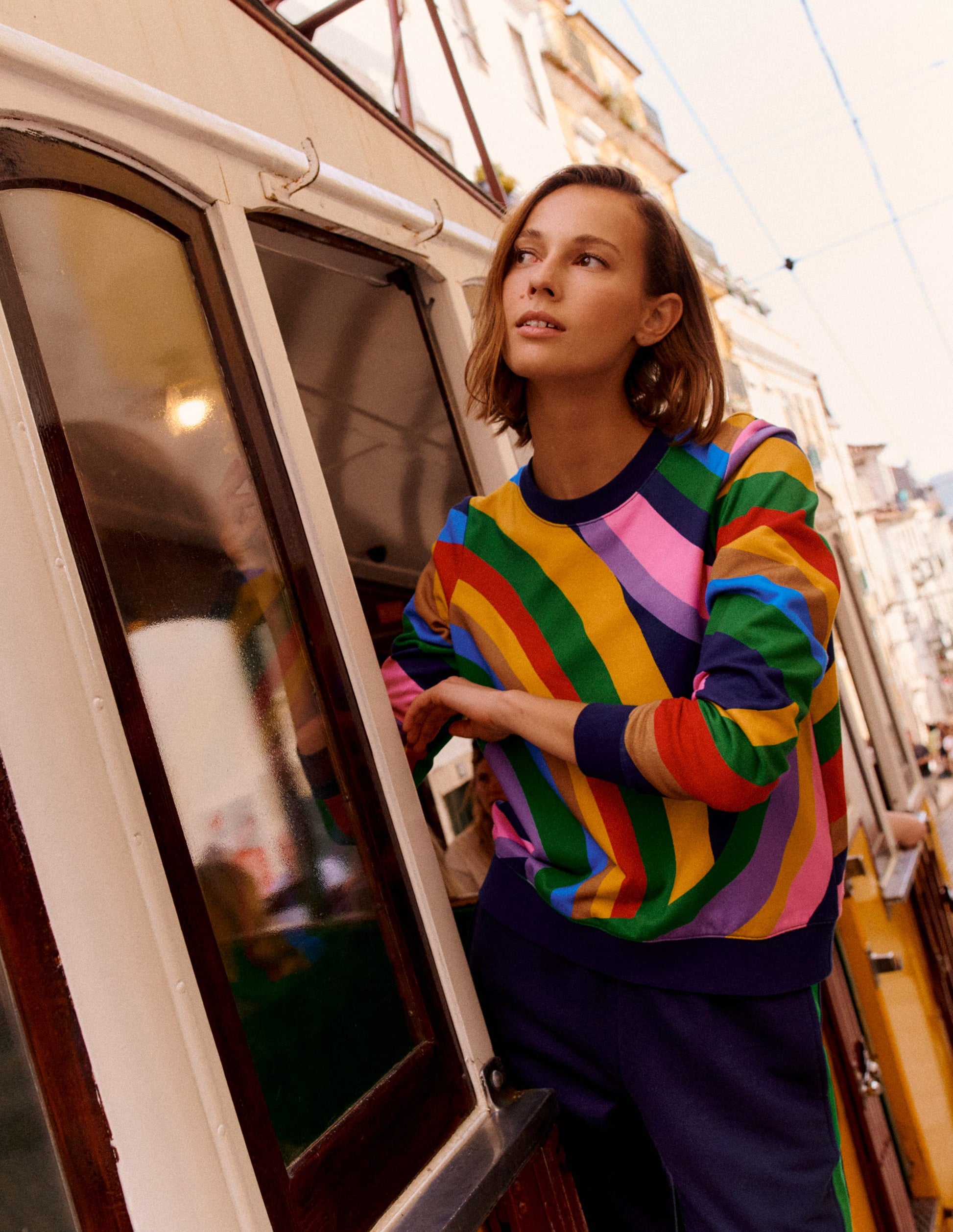 Hannah Printed Sweatshirt-Multi, Abstract Rainbow-5