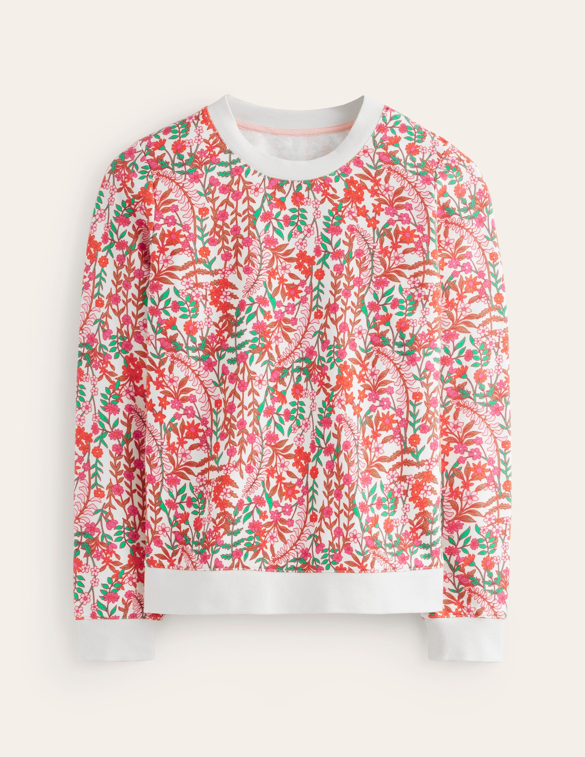 Hannah Printed Sweatshirt-Multi, Foliage Bud - Image 5