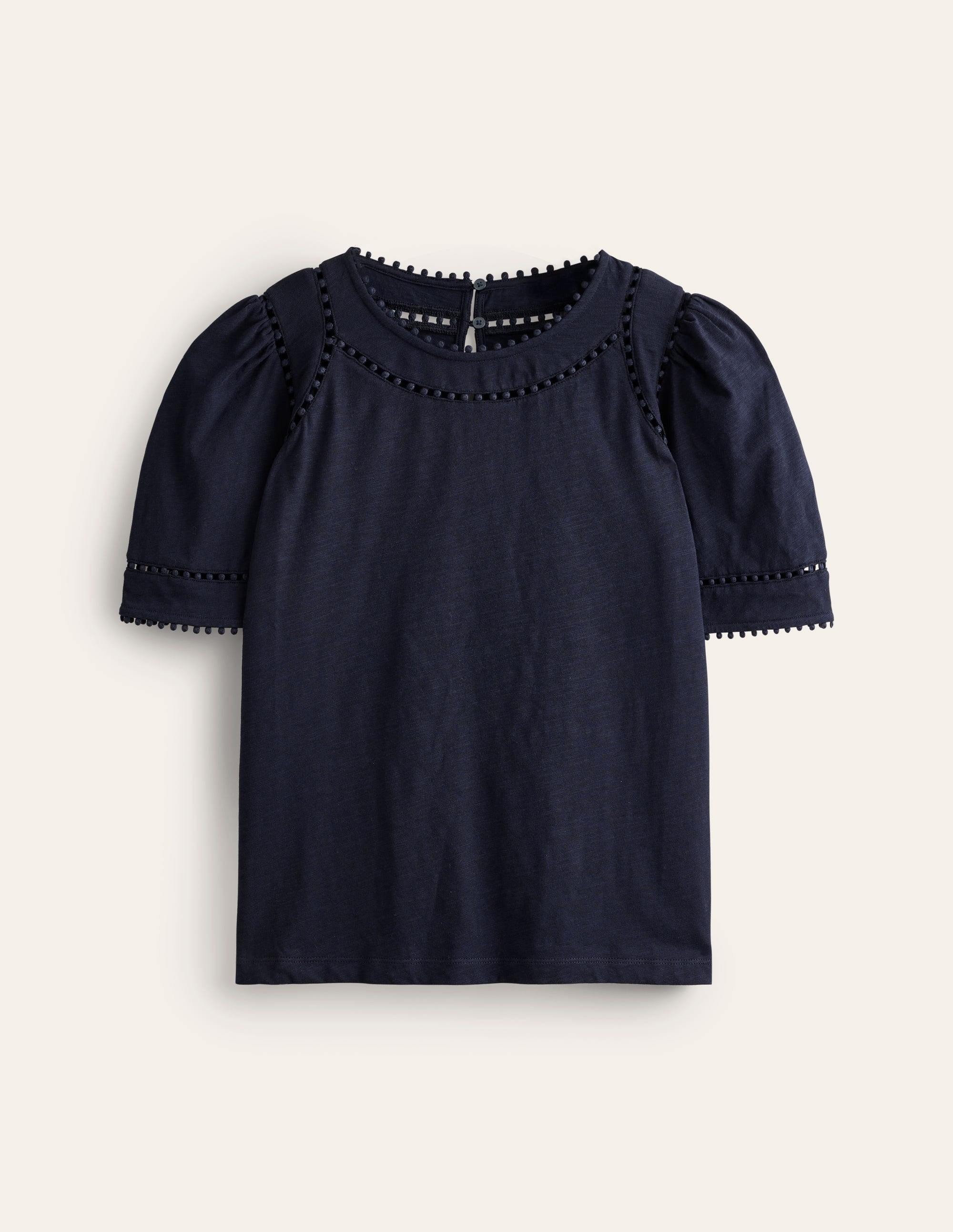 Mila Trim Detail Top-Navy - Image 5