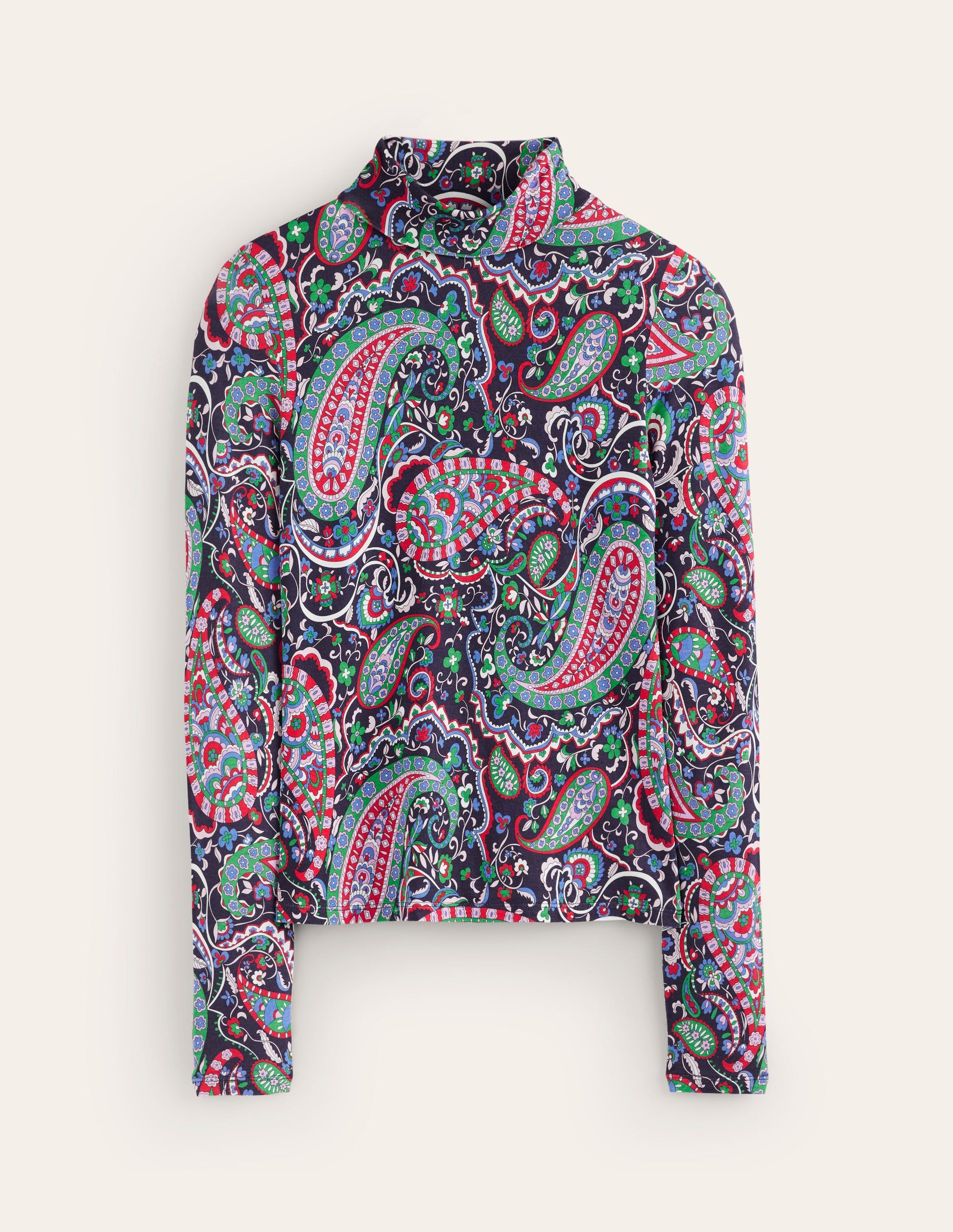 Polly Jersey Top-Navy, Paisley Paradise-5