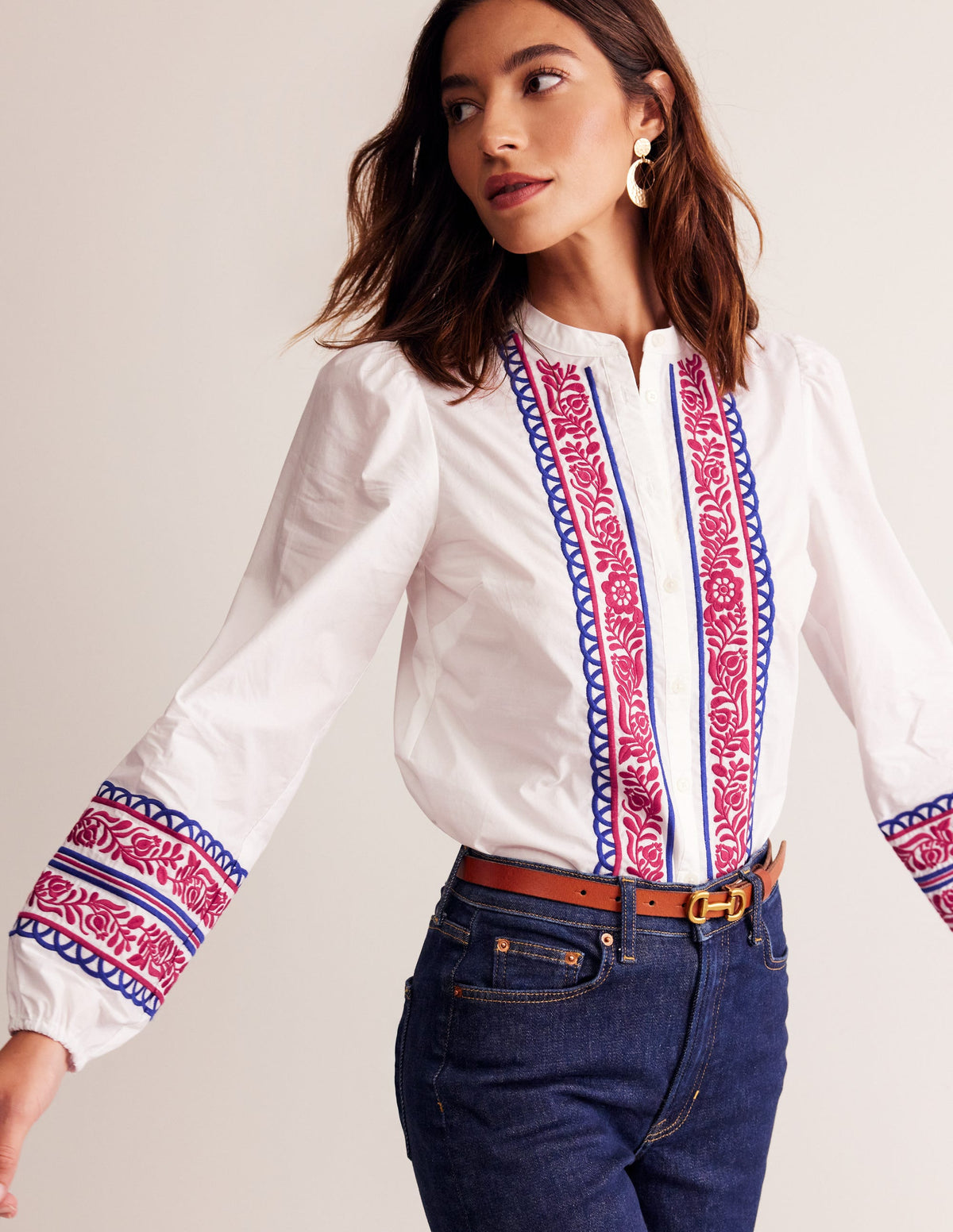 Embroidery Interest Top-White Embroidery-1