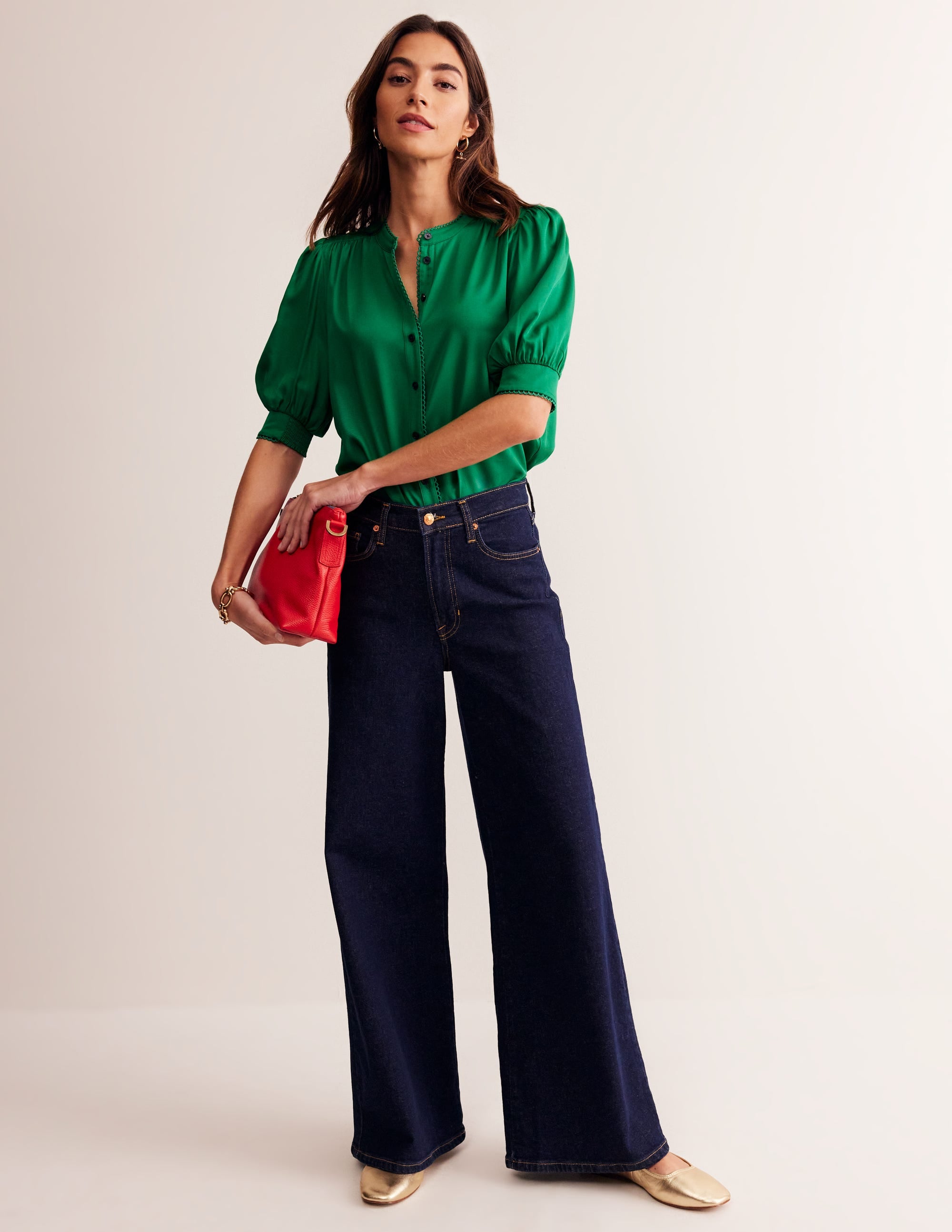 Ara Short Sleeve Top-Rich Emerald - Image 4