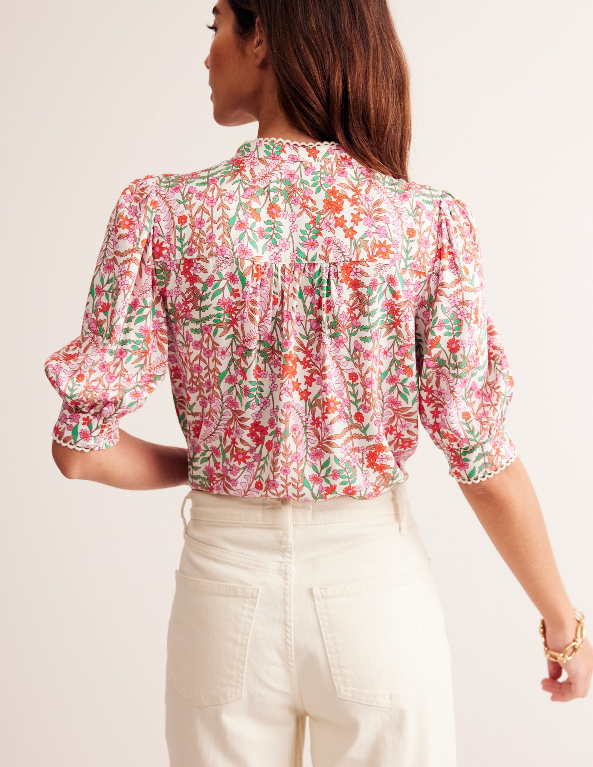 Ara Short Sleeve Top-Multi, Foliage Bud-3