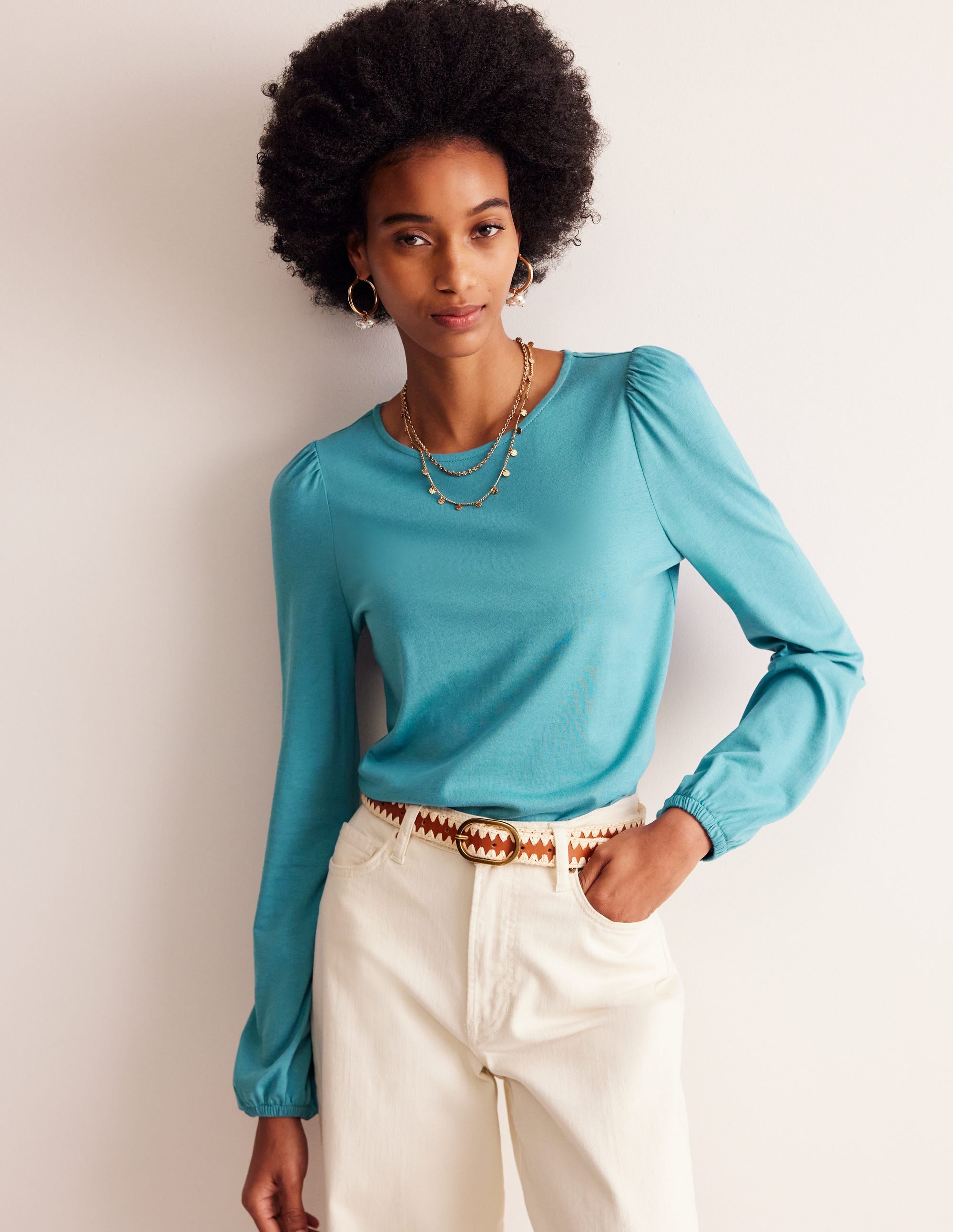 Supersoft Long Sleeve Top-Blue Grass - Image 1