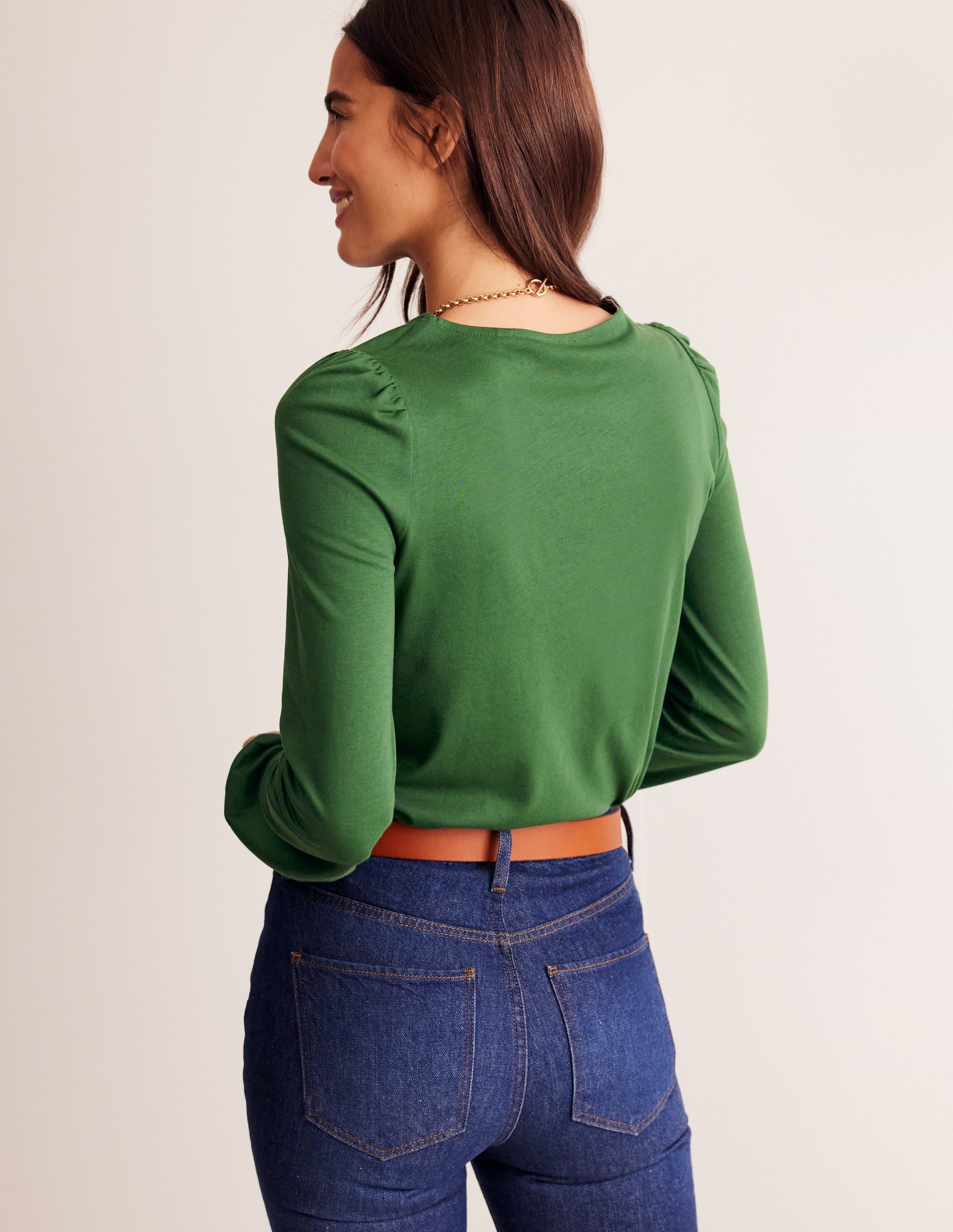 Supersoft Long Sleeve Top-Pine - Image 3