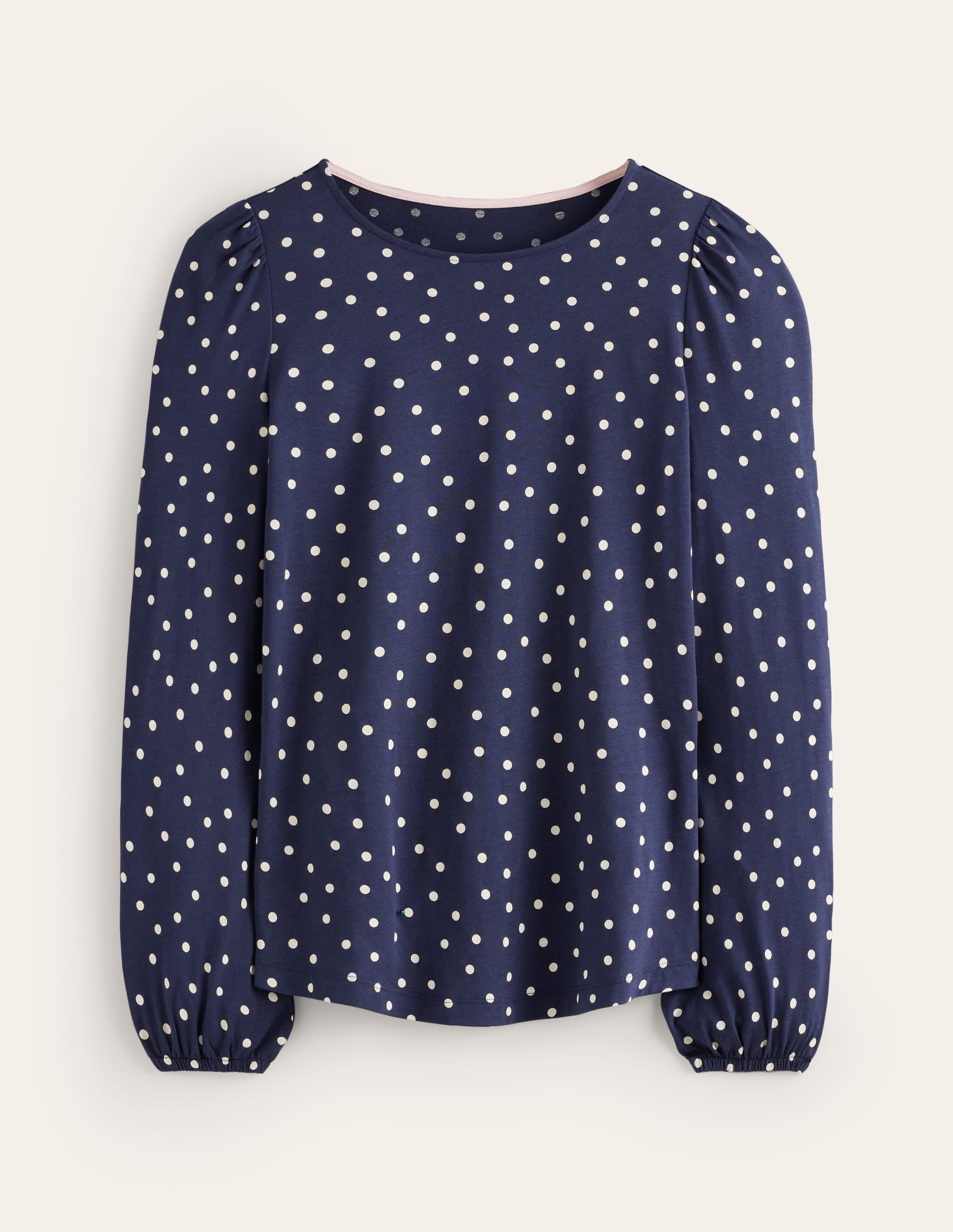 Supersoft Long Sleeve Top-French Navy, Sparse Spot - Image 5