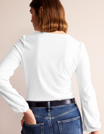 Supersoft Long Sleeve Top-White