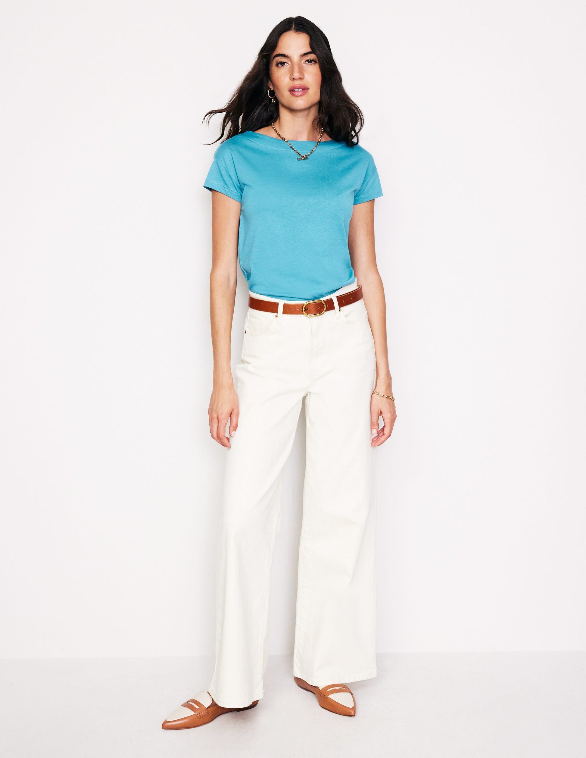 Supersoft Boat Neck T-Shirt-Blue Grass-4