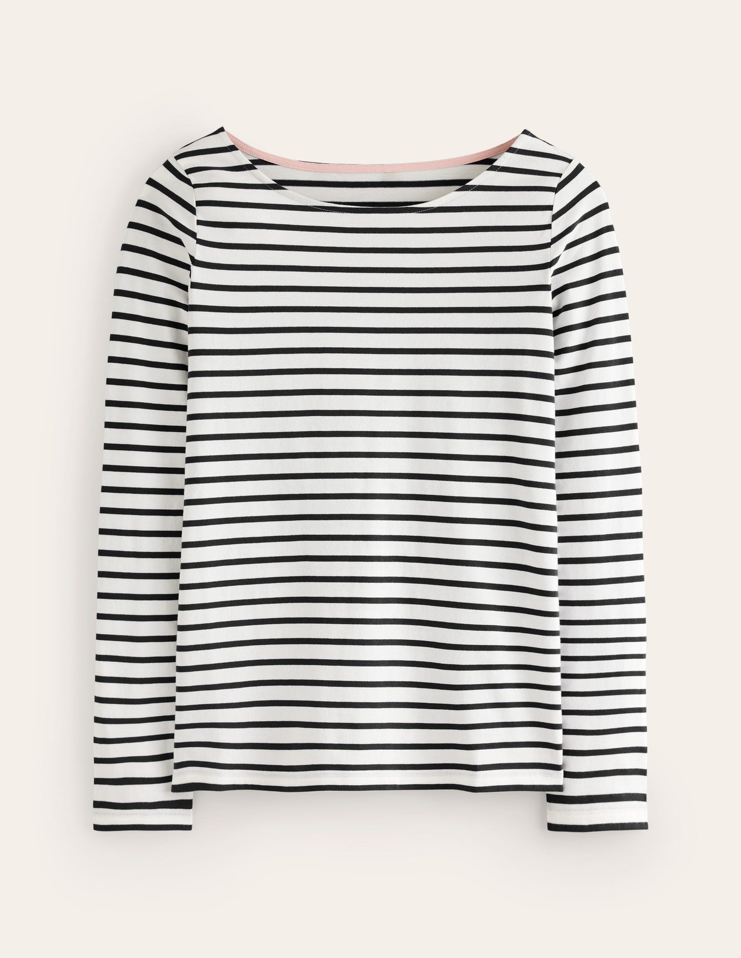 Ella Long Sleeve Breton-Ivory, Black