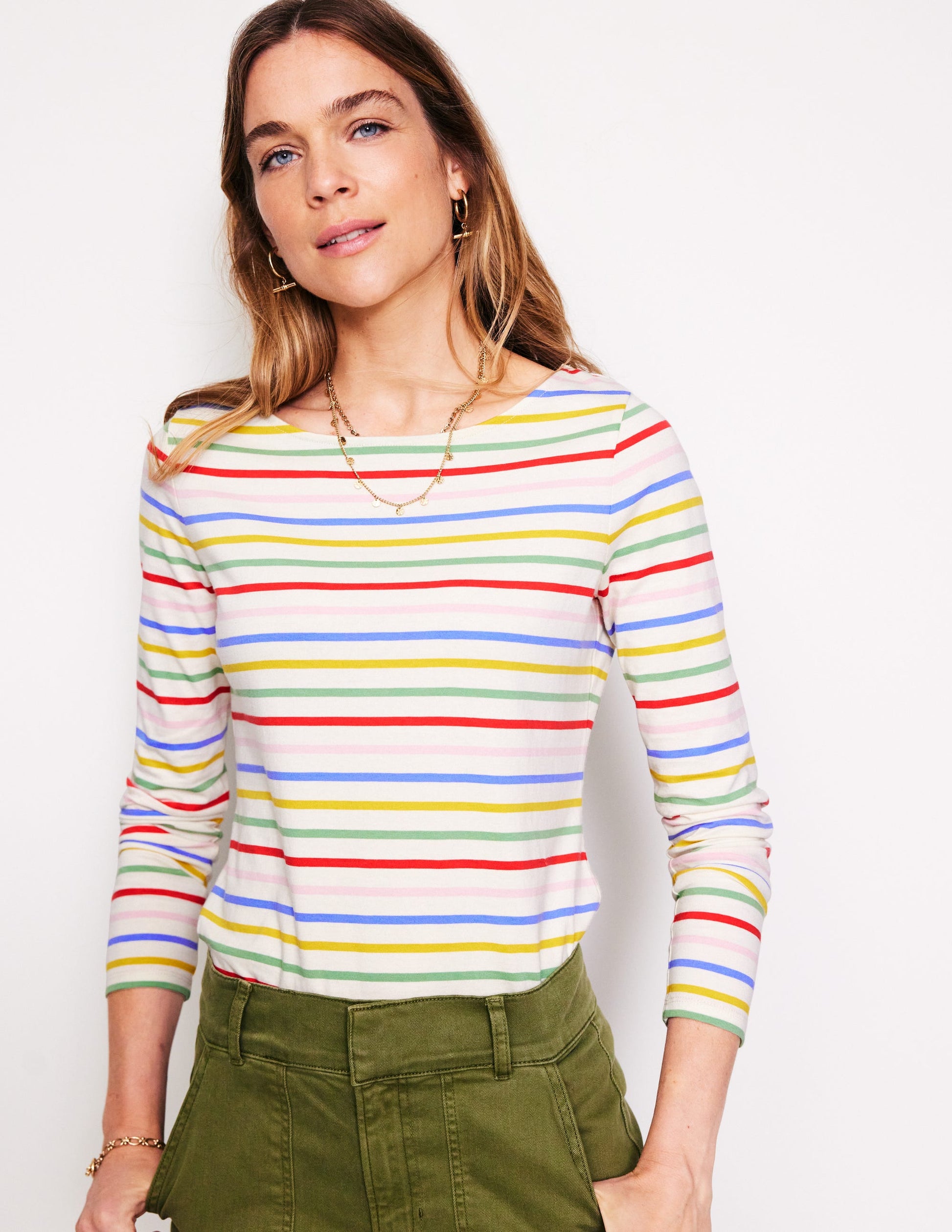 Ella Long Sleeve Breton-Soft Rainbow-1