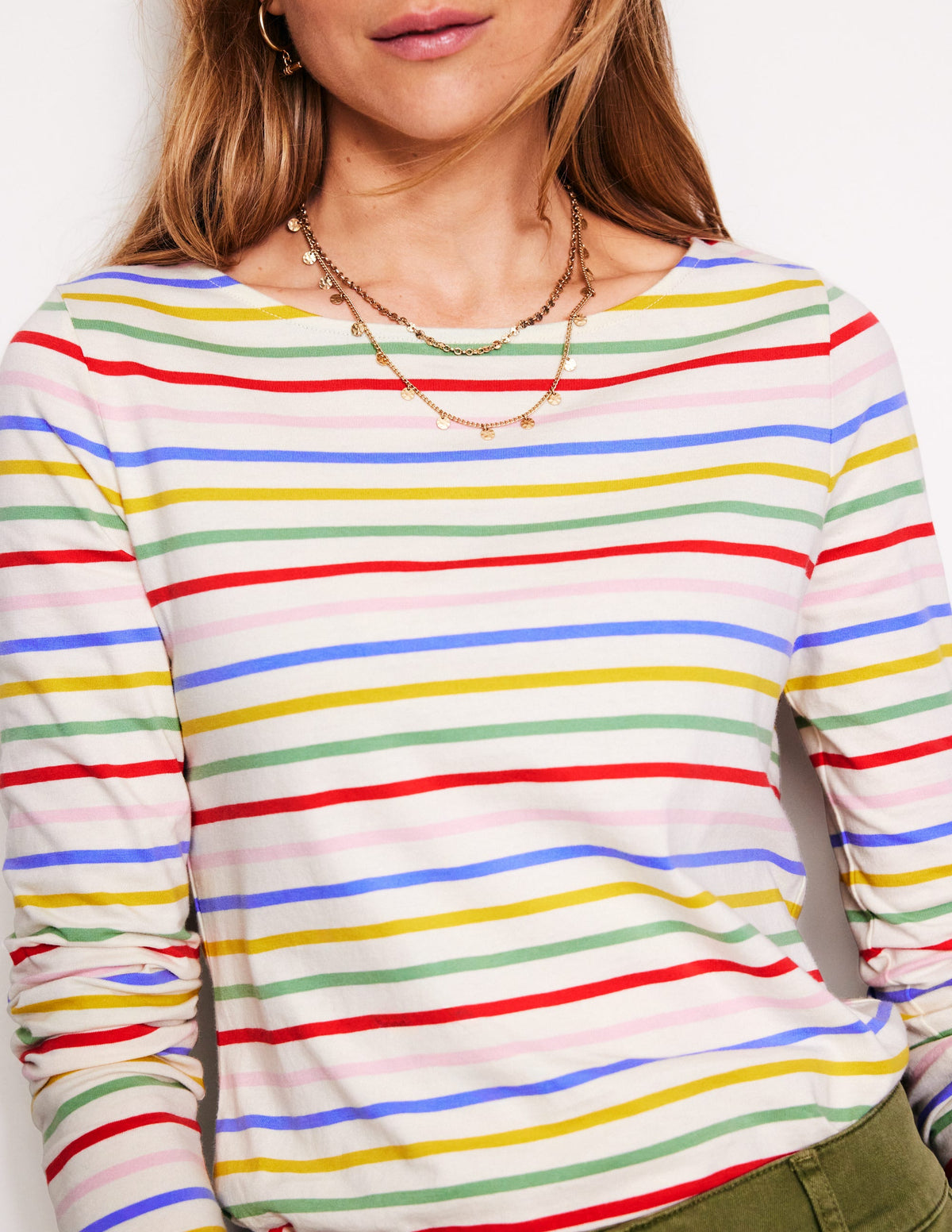 Ella Long Sleeve Breton-Soft Rainbow - Image 2