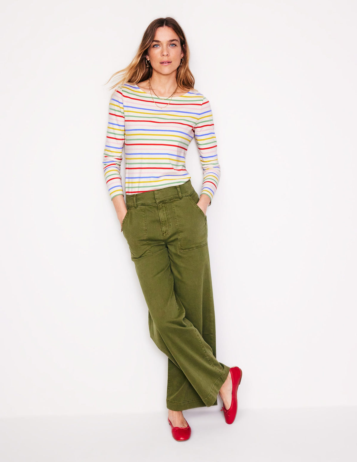 Ella Long Sleeve Breton-Soft Rainbow - Image 4