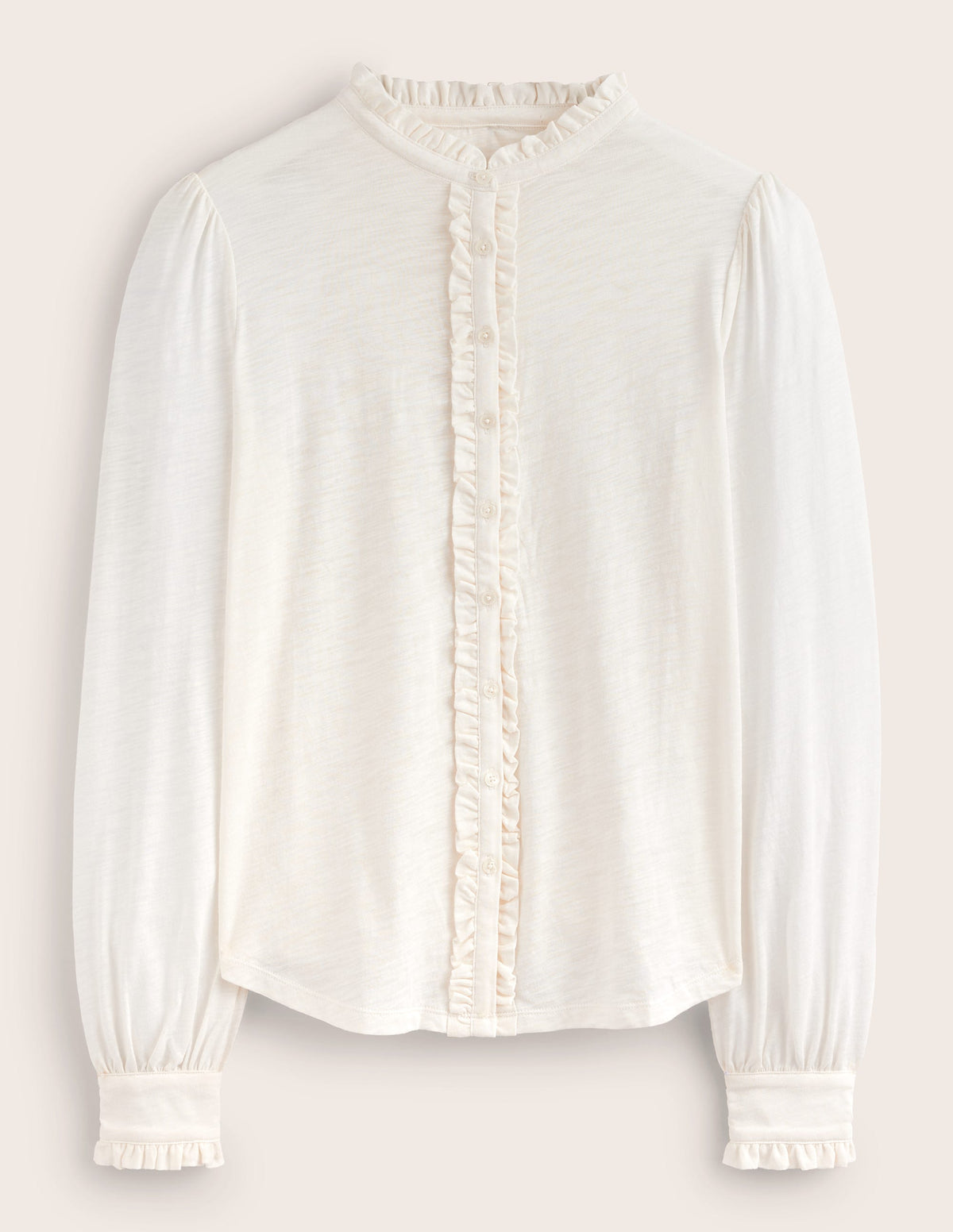 Caroline Jersey Shirt-Ivory - Image 5