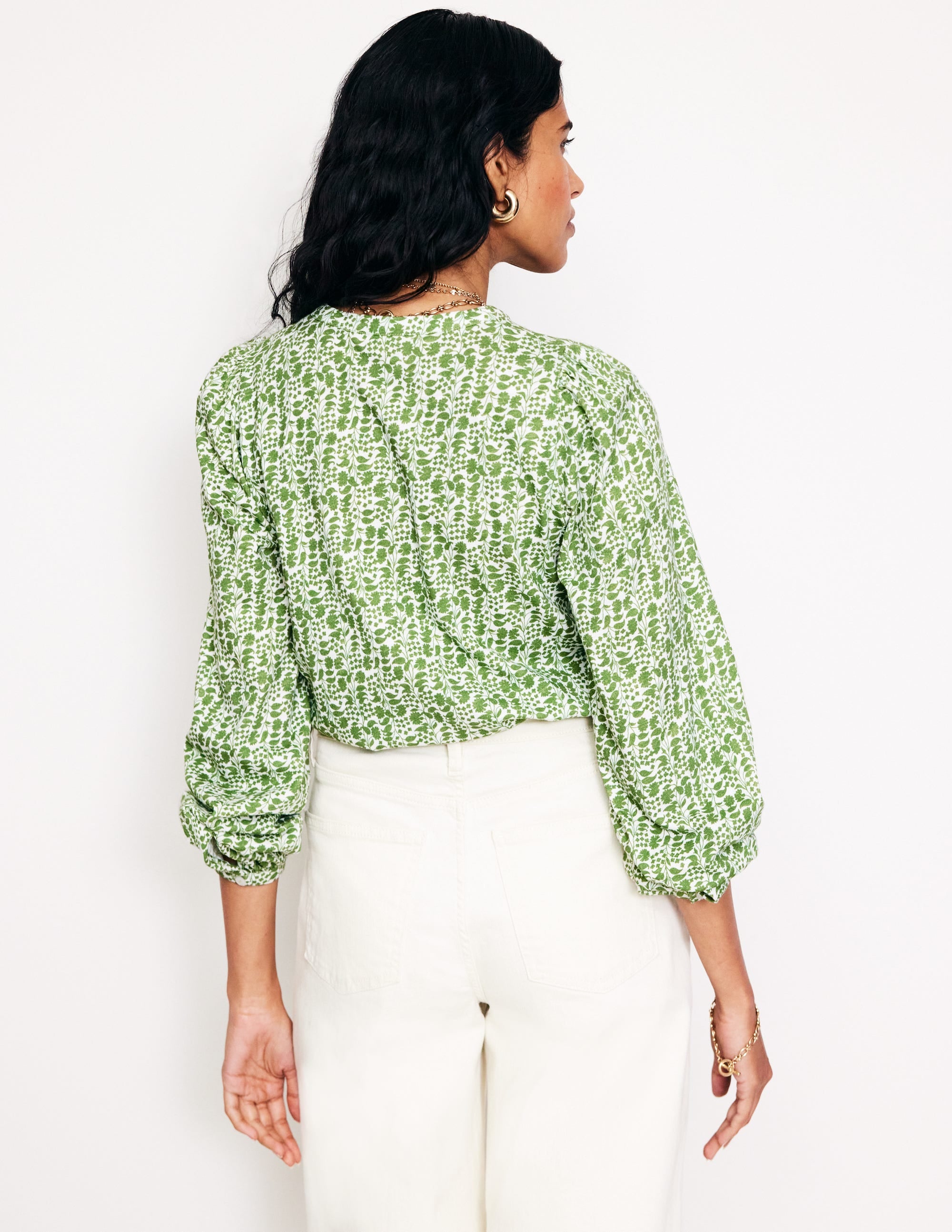 Marina Jersey Shirt-Fir Tree, Prairie Vine - Image 3