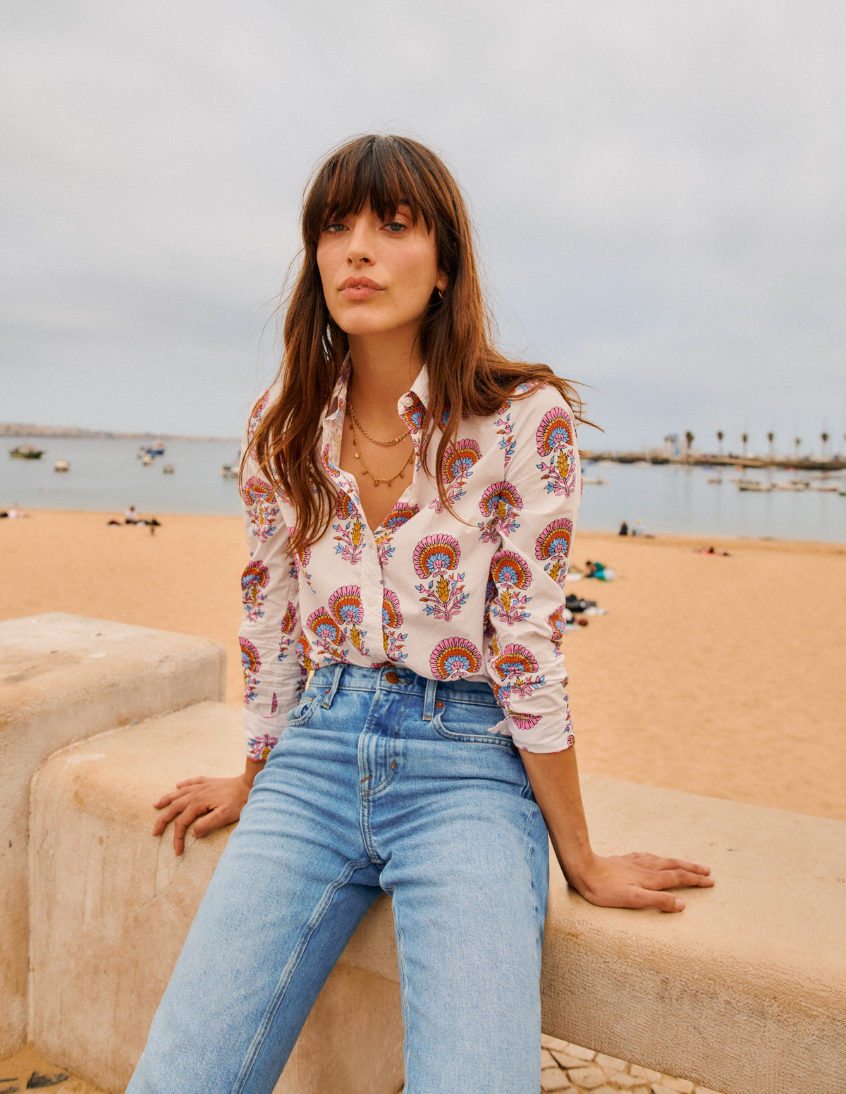 Sienna Cotton Shirt-Ivory,Passion Bud - Image 6