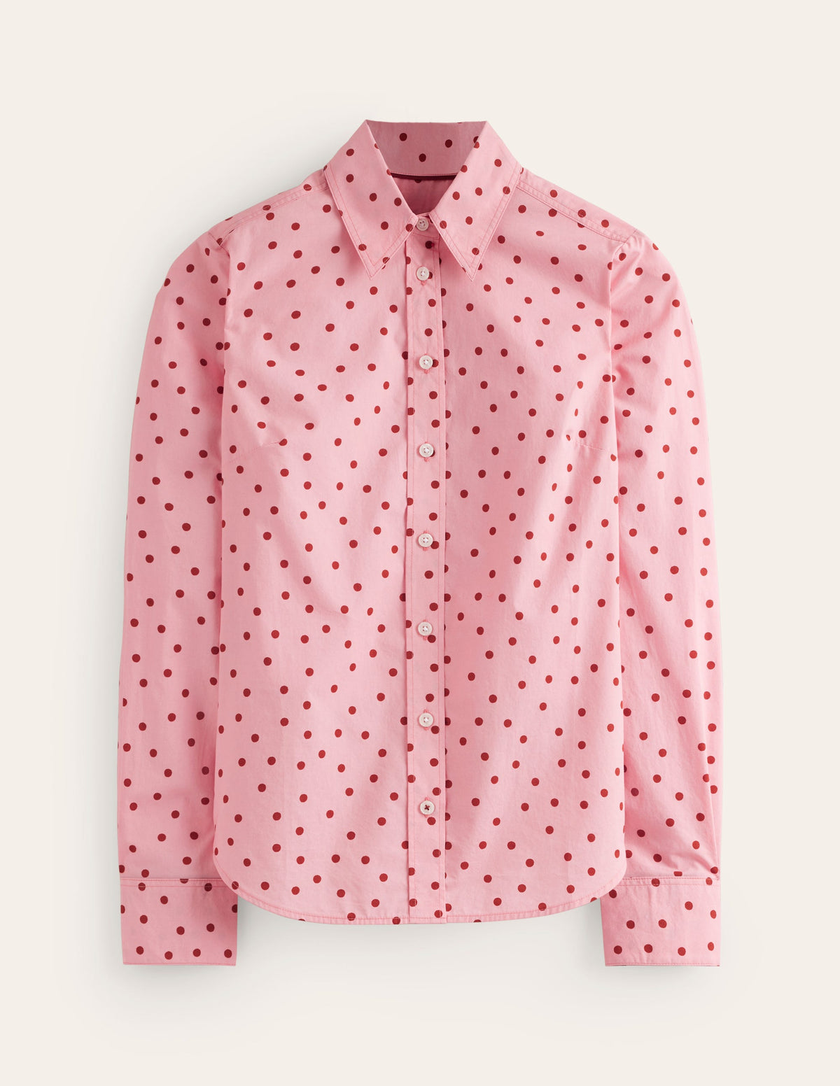 Sienna Cotton Shirt-Almond Pink, Sparse Spot - Image 5