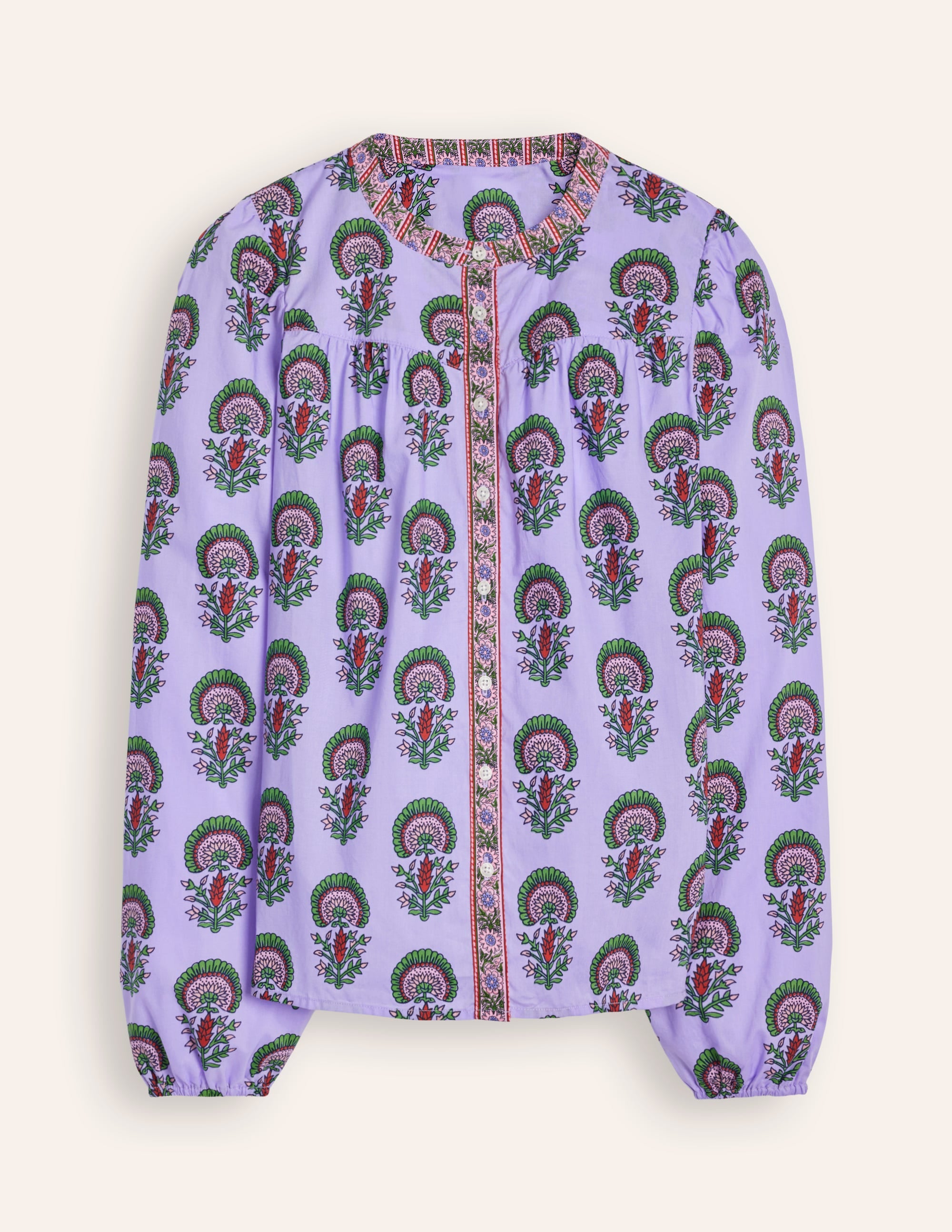 Savannah Cotton Blouse-Iris Purple, Passion Bud - Image 6