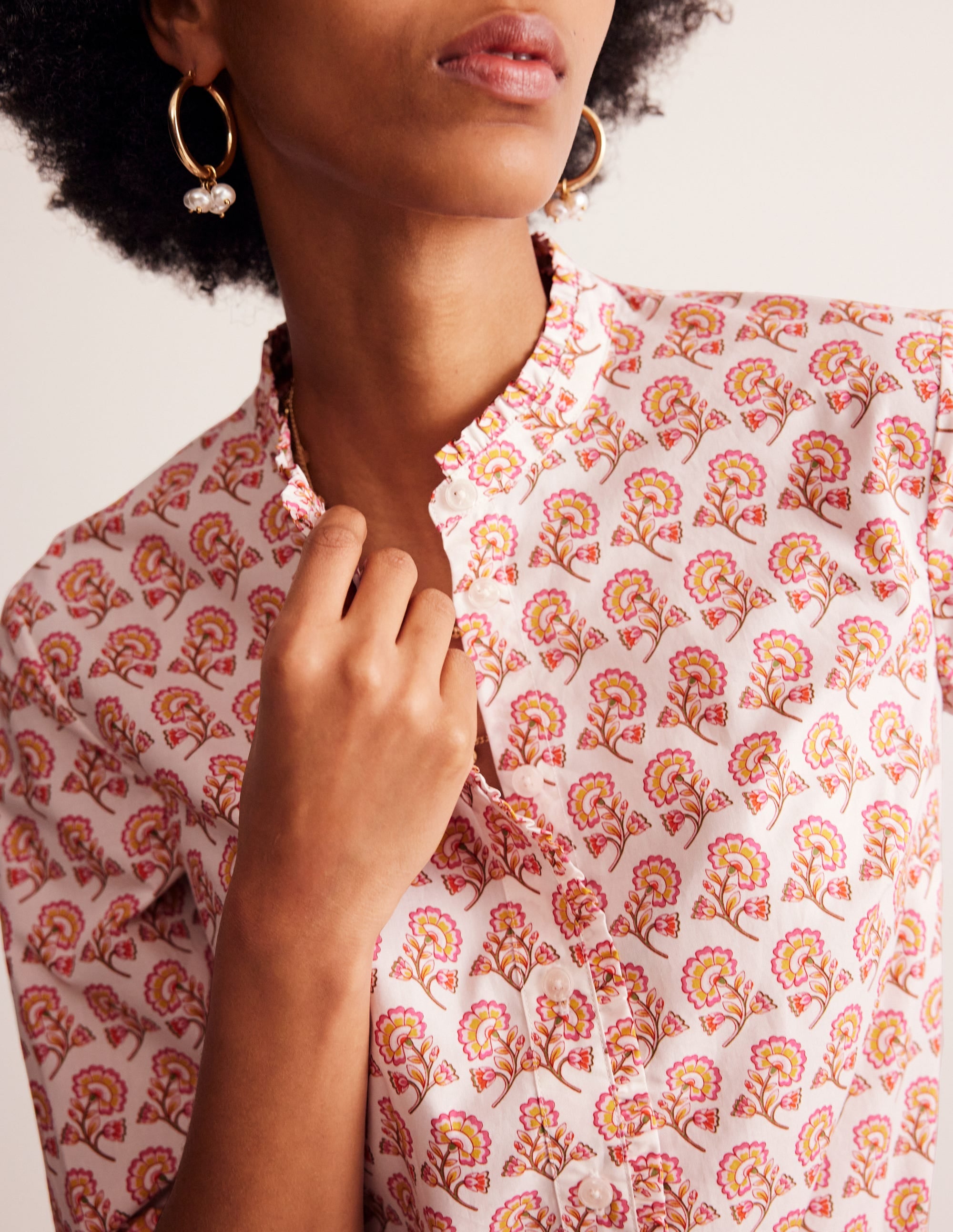Phoebe Shirt-Ivory, Azelia SprIg - Image 2