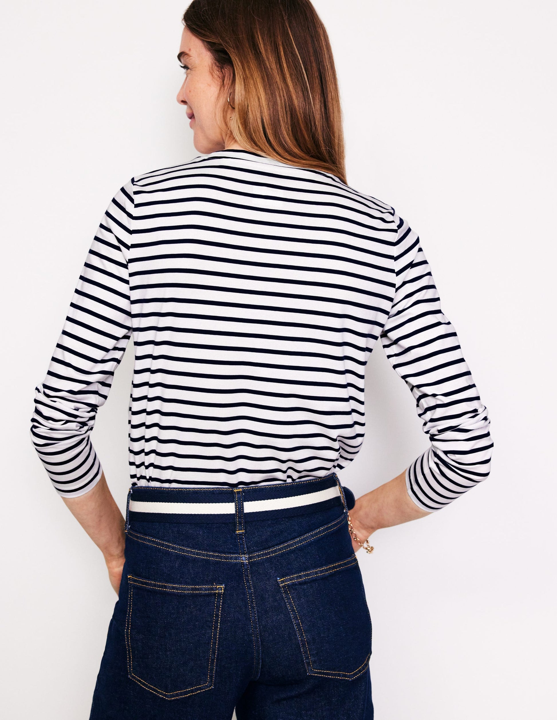 Embroidered Regular T-Shirt-Ivory, Navy, Cat Person-3