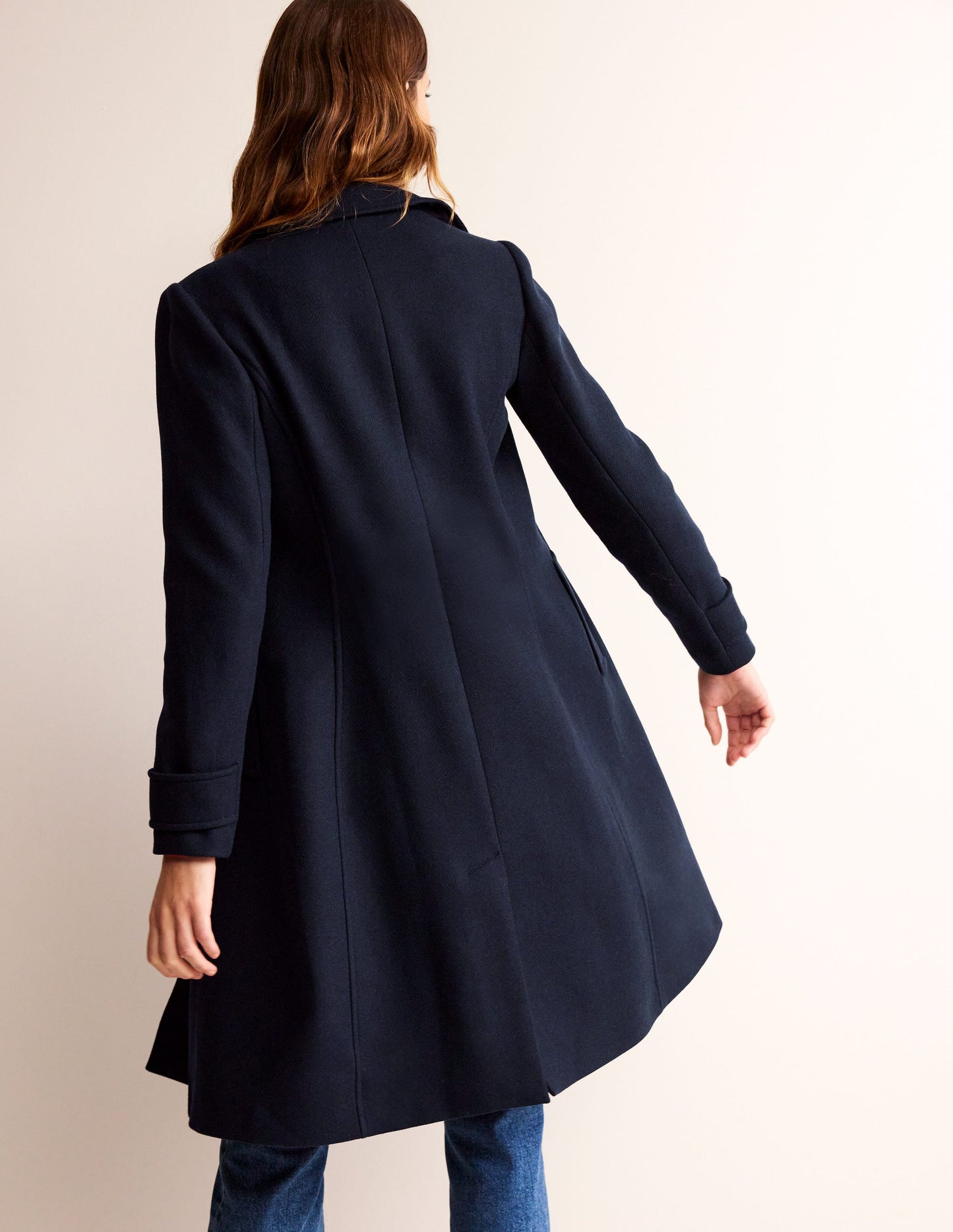 Durham Wool Blend Coat-Navy