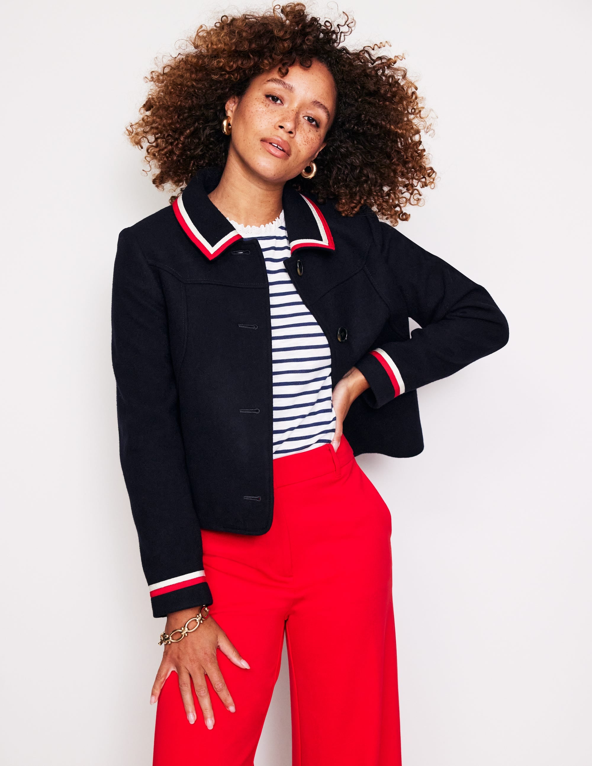 Oxford Melton Jacket-Navy - Image 1